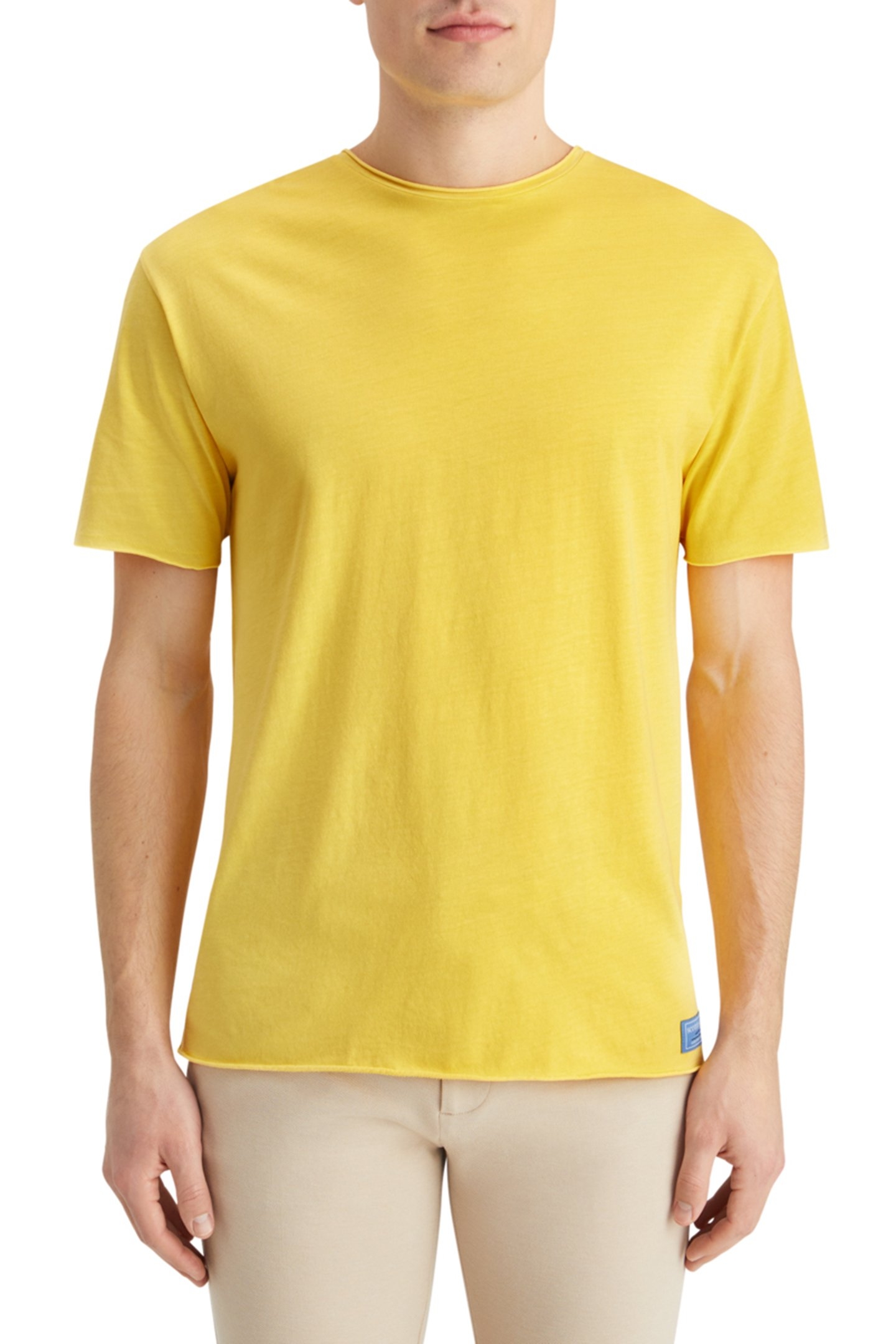 RELAXED FIT RAW EDGE T-SHIRT CANDLELIGHT 1
