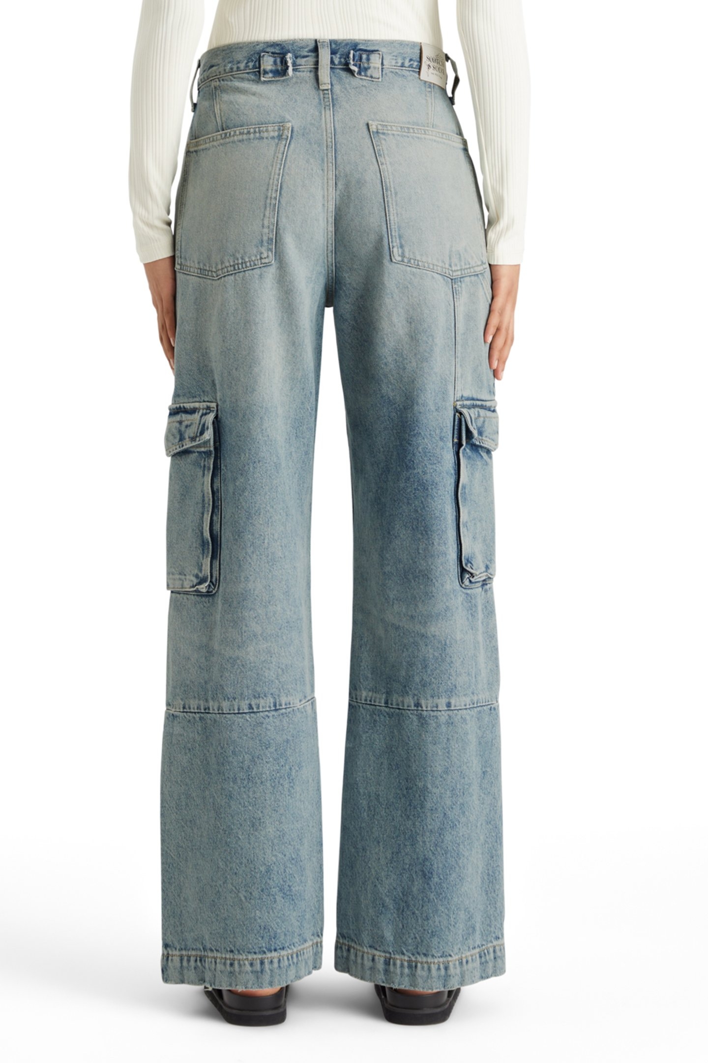 THE DEEP LOW RISE LOOSE CARGO JEANS -ROLLING ROAD 2