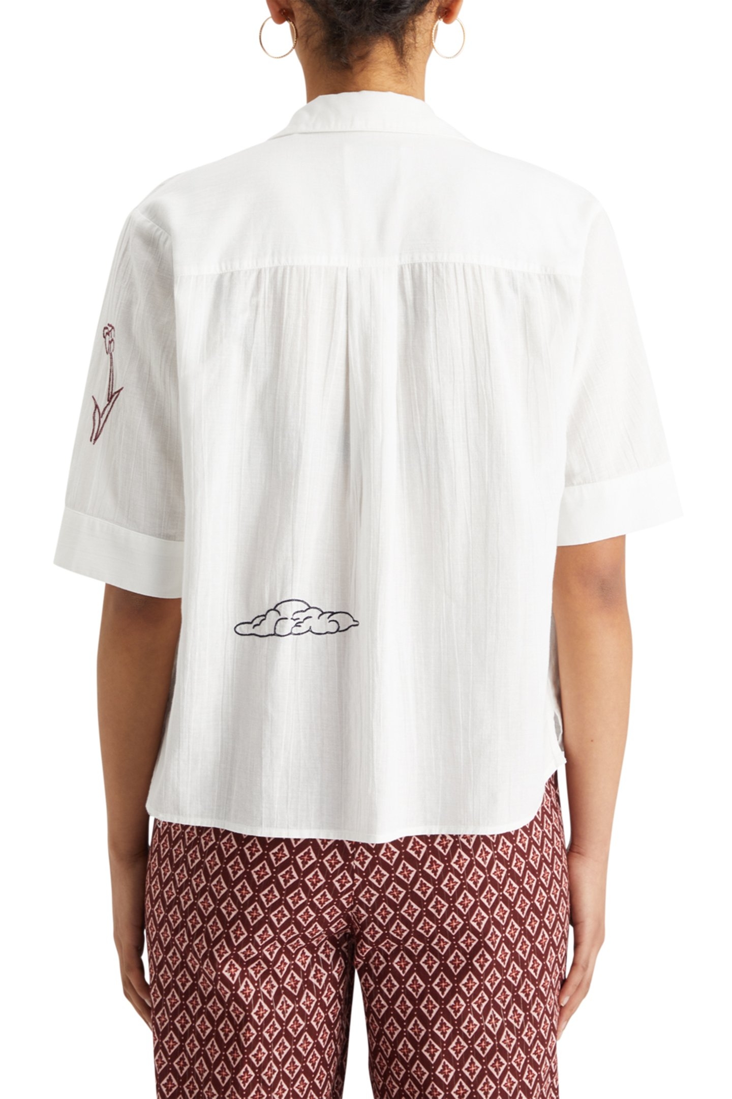 SS SHIRT WITH EMBROIDERY WHITE 2