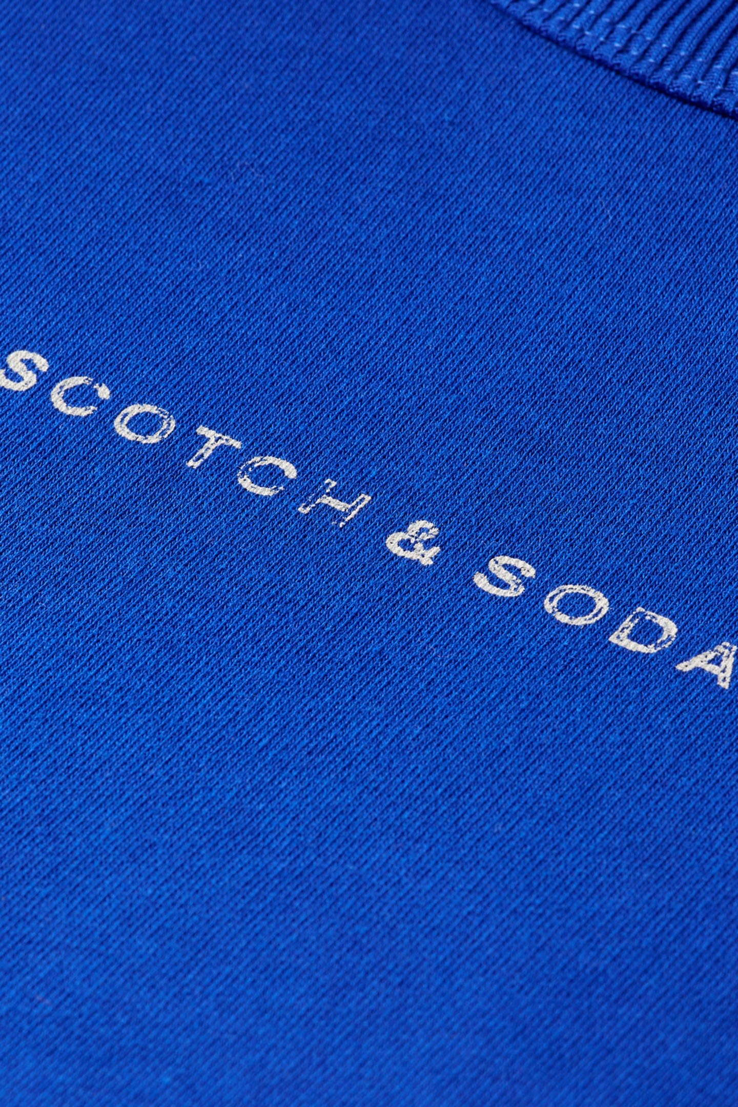 LOOSE FIT SWEATSHIRT WITH FLATLOCK DETAIL ELECTRIC BLUE 3