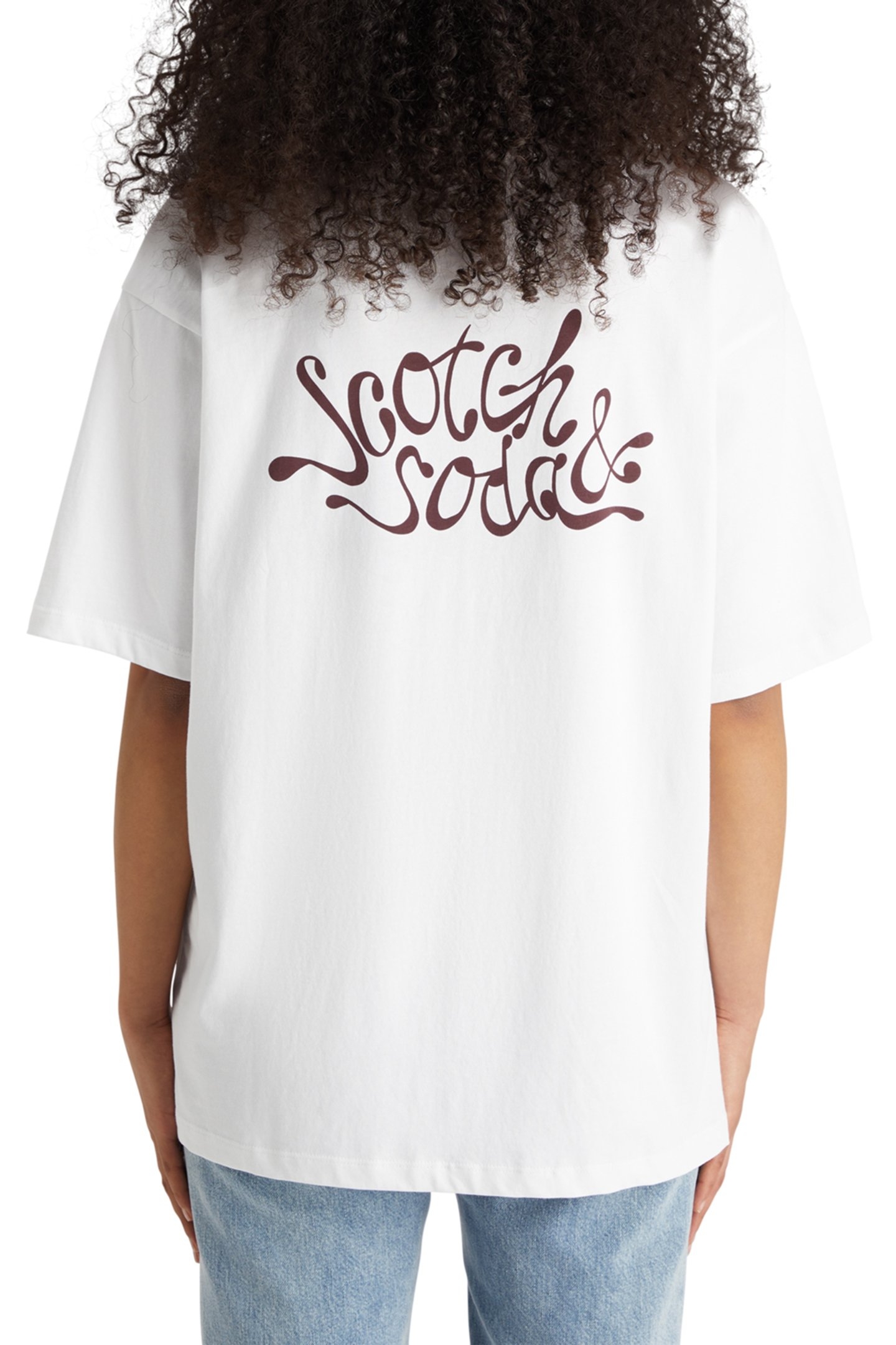 OVERSIZED FIT T-SHIRT WITH FRONT AND BACK ARTWORK WHITE 2