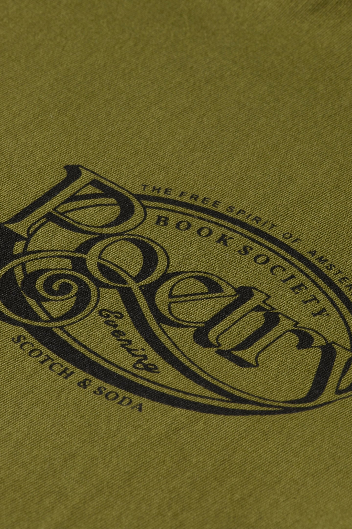 REGULAR FIT T-SHIRT WITH SMALL CHEST ARTWORK MOSS GREEN 8