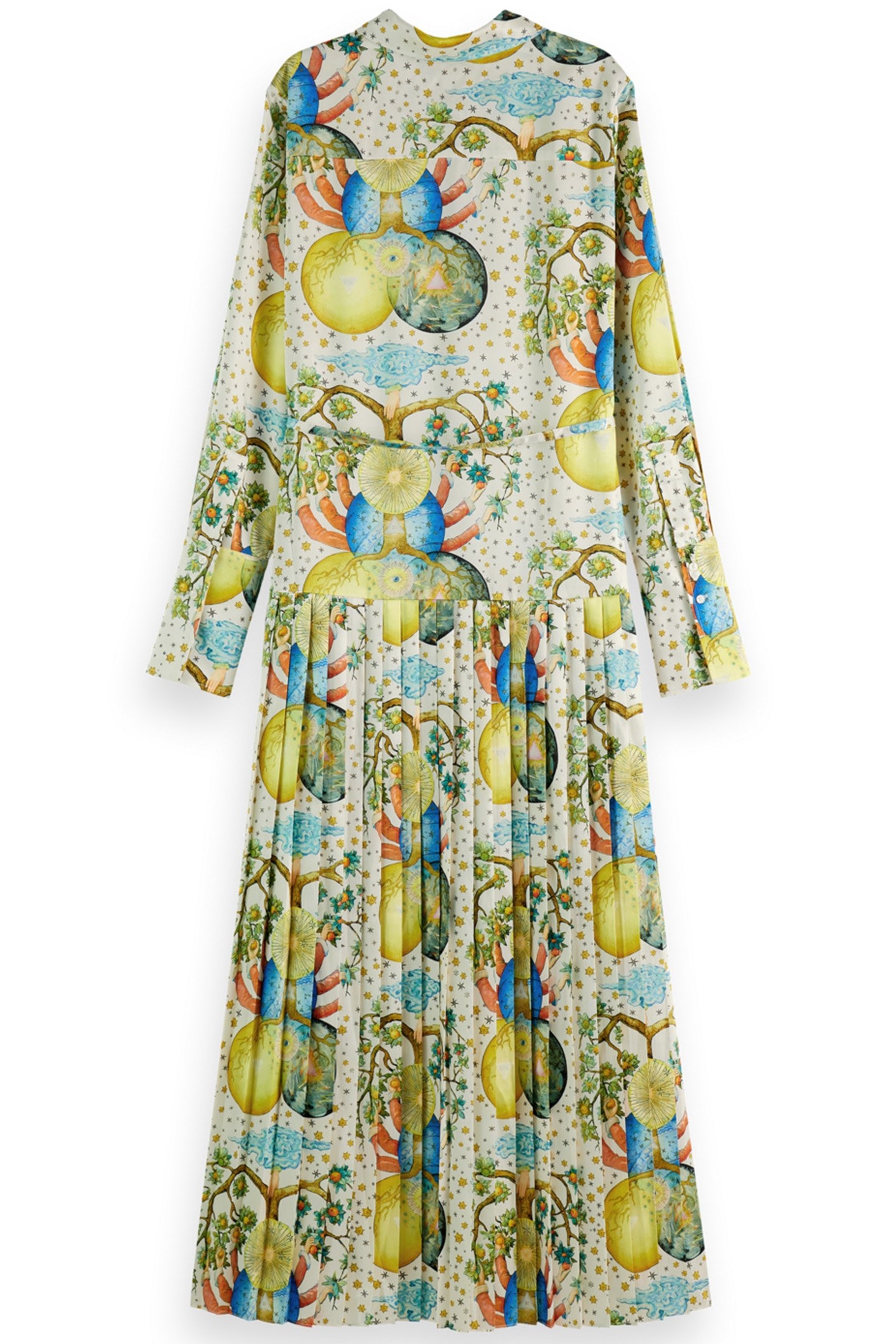 MAXI PLEATED DRESS EMBASSY PRINT EMBASSY TREE AOP 4
