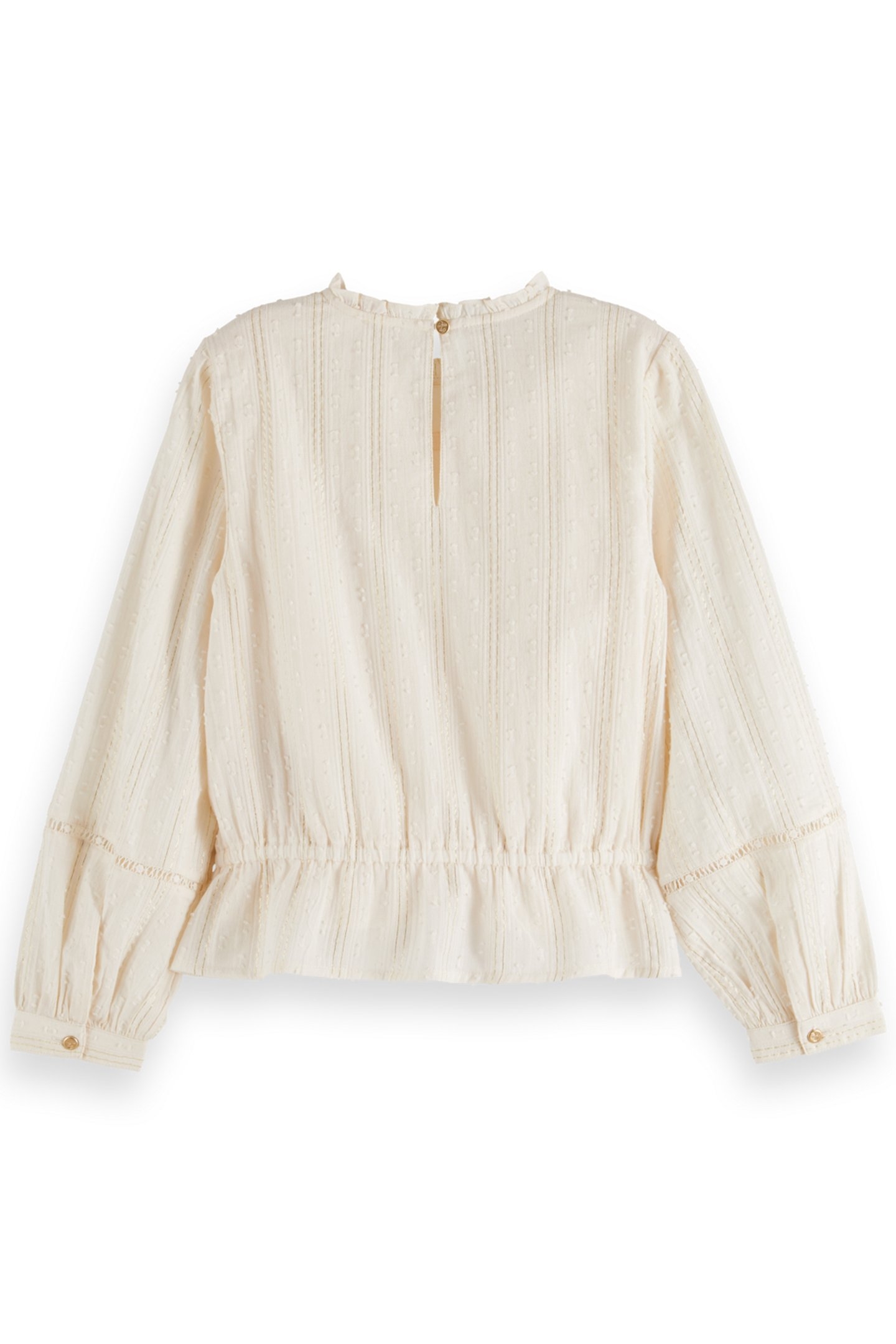 GIRL FESTIVE LUREX CLIP JACQUARD TOP SOFT ICE 2