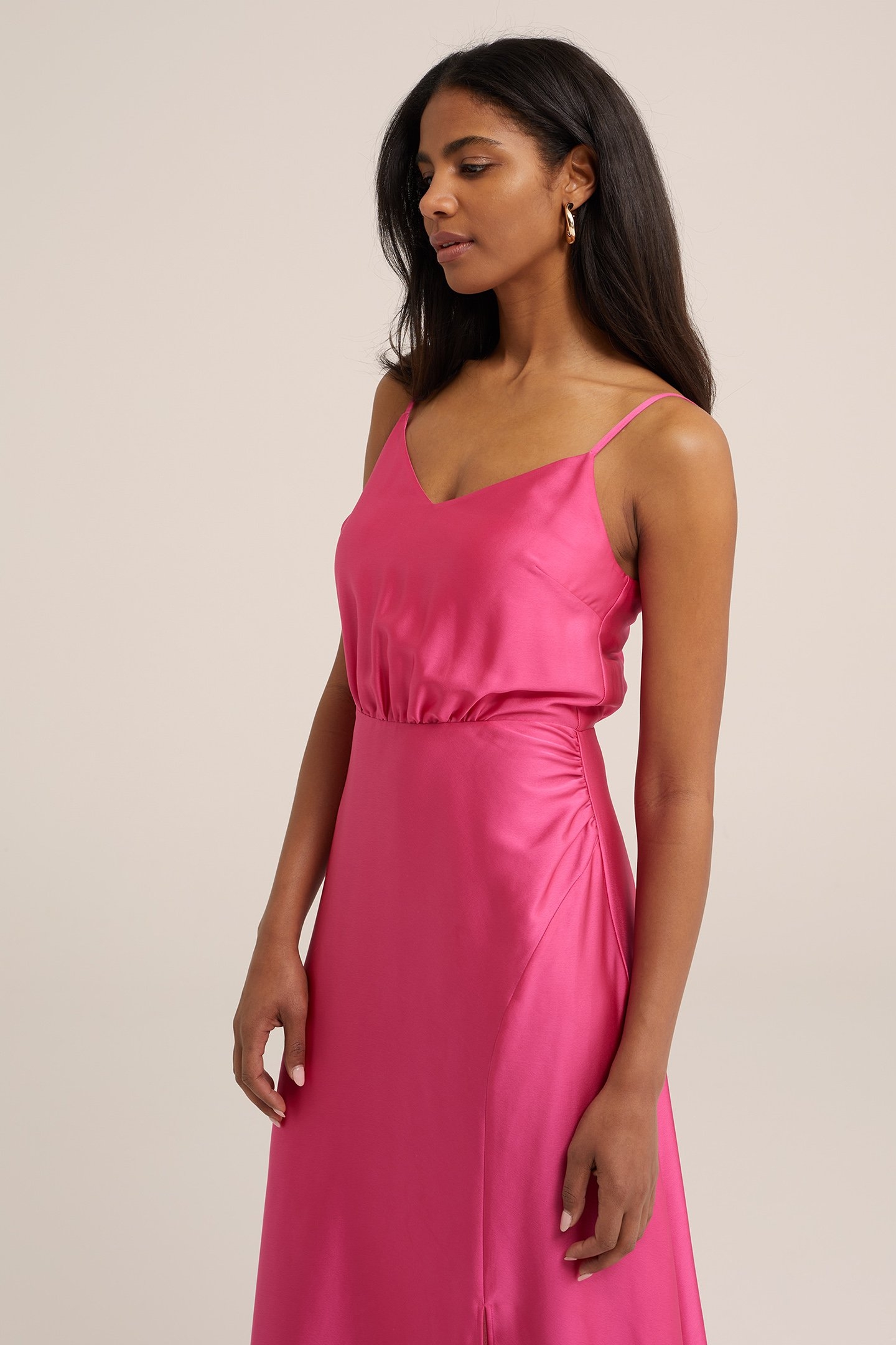 DRESS MAXI LENGTH BRIGHT PINK 5