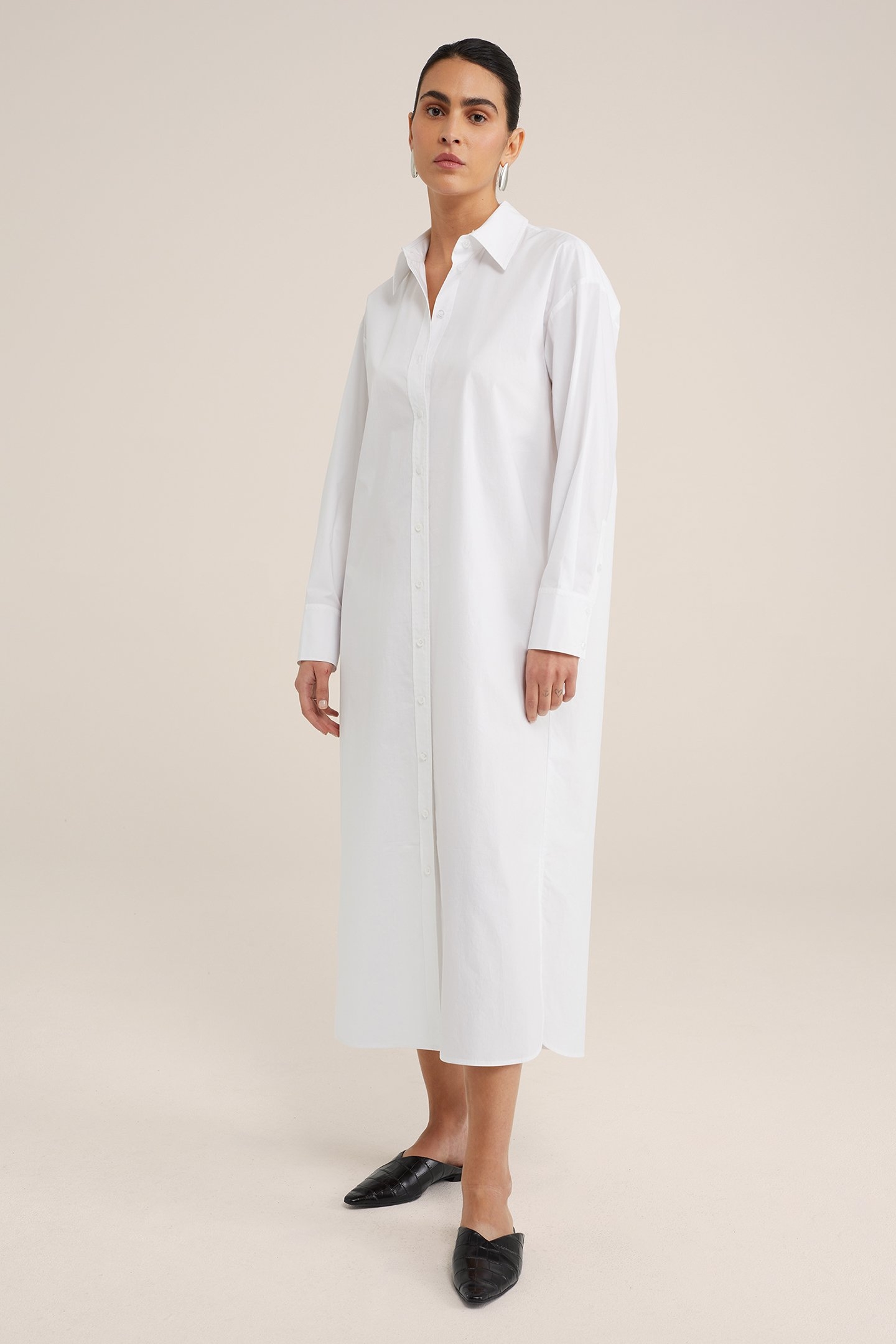 DRESS MID LENGTH WHITE 1