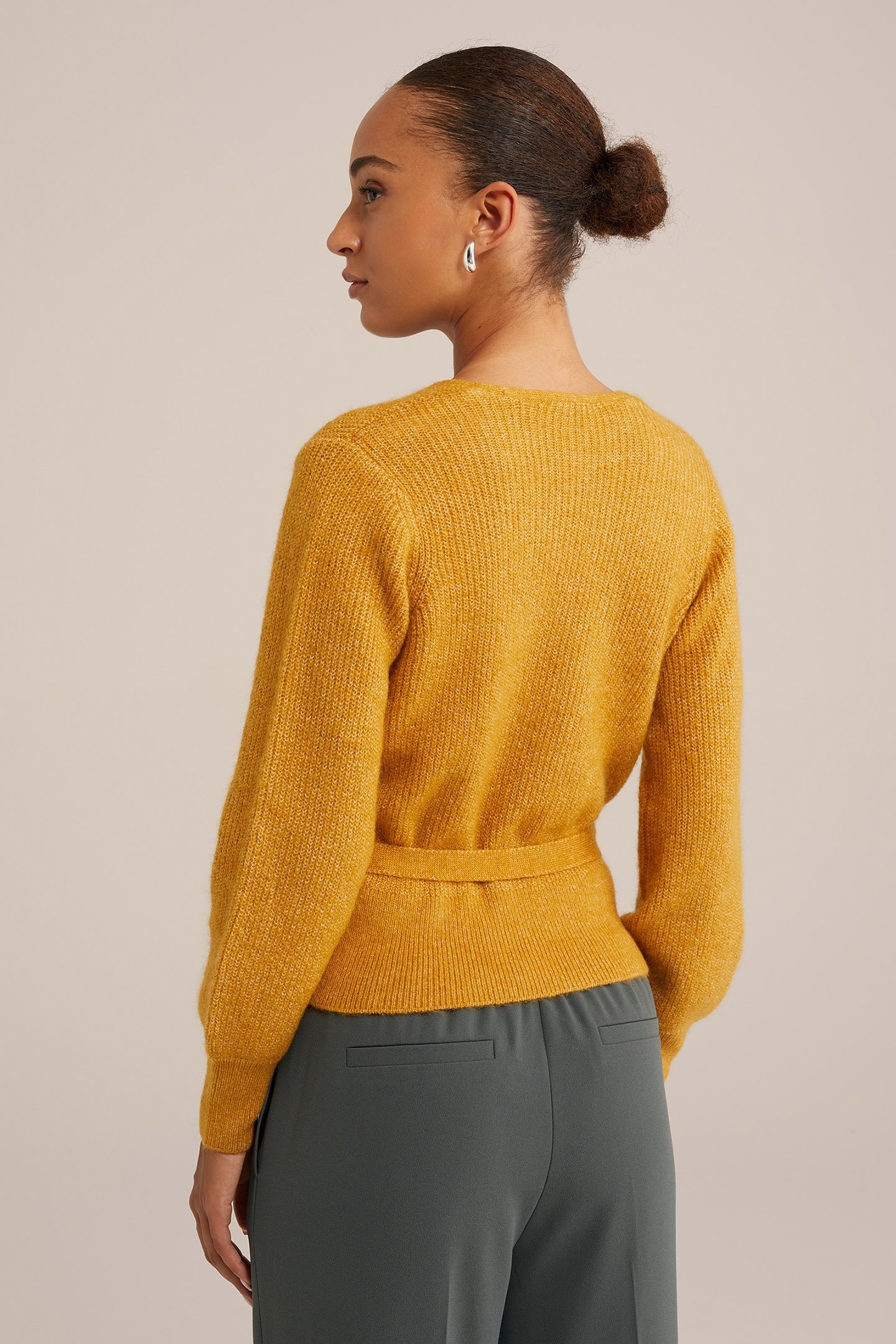 WRAP CARDIGAN MUSTARD YELLOW 2
