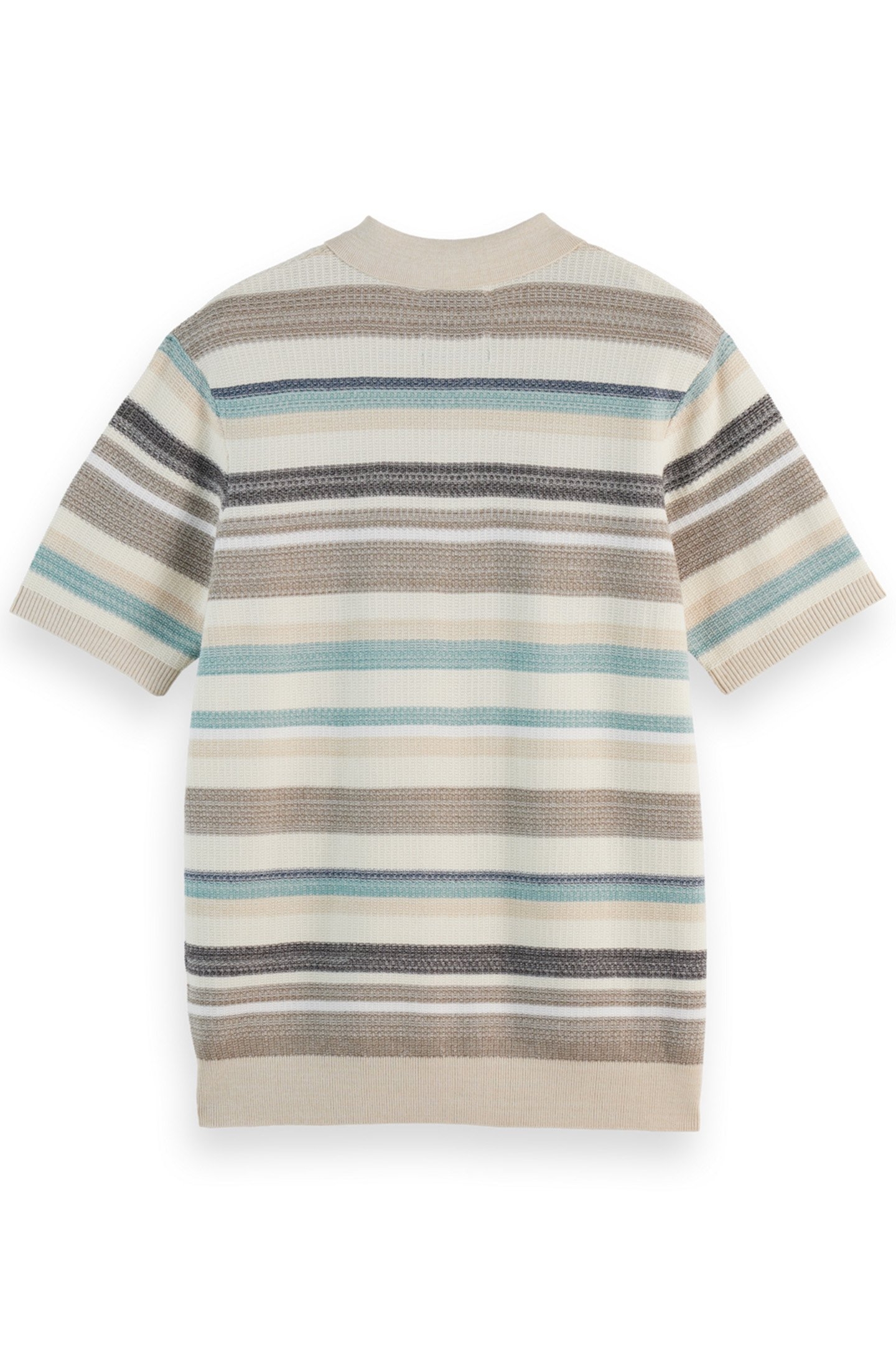 STRUCTURED KNITTED POLO MULTI STRIPE 5