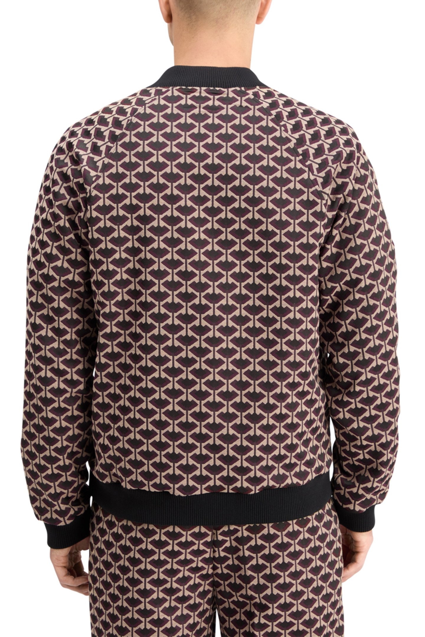 REVERSIBLE JACQUARD BOMBER JACKET GEO TULIP 2