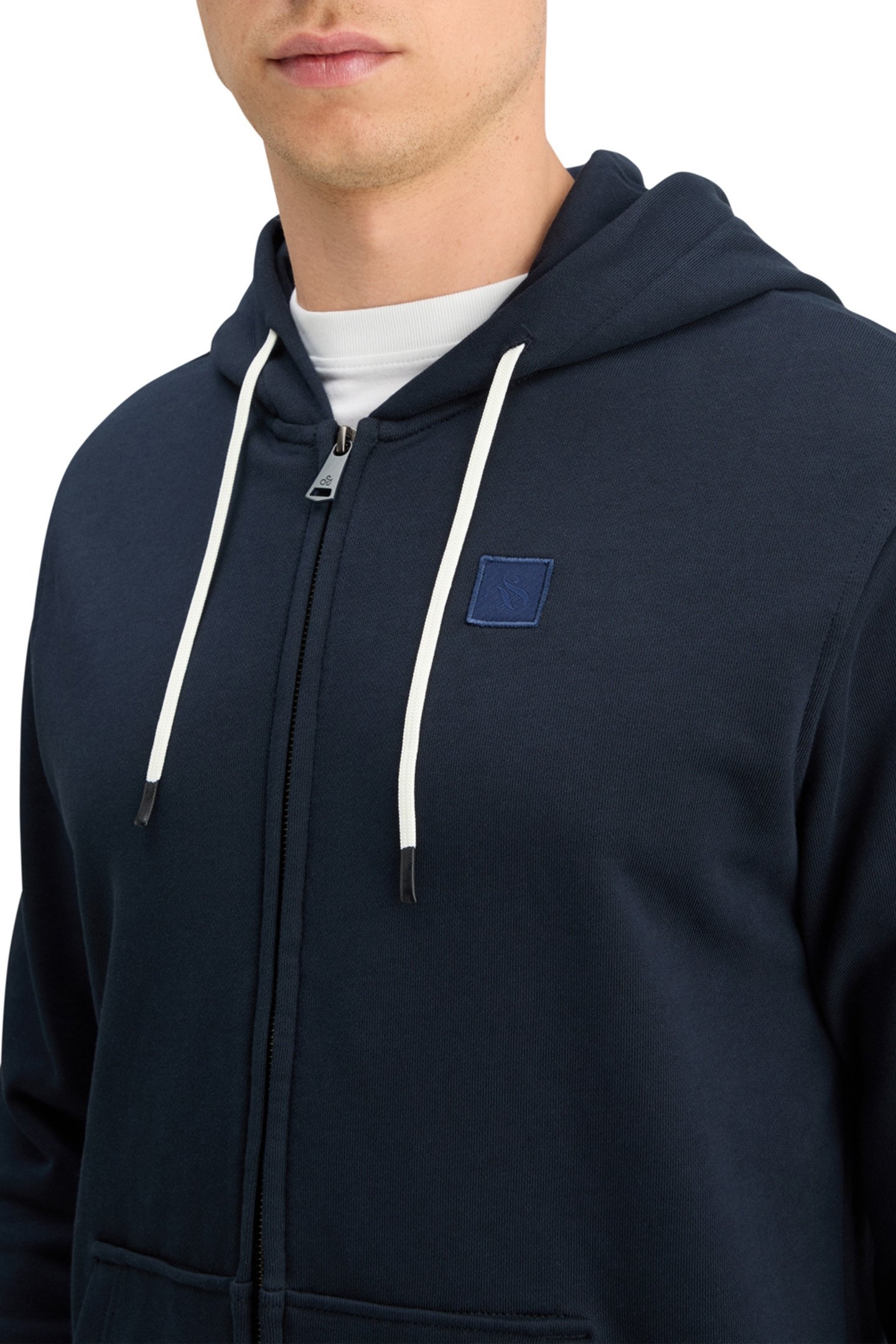 ESSENTIAL LOGO BADGE ZIP-THROUGH HOODIE NIGHT 7