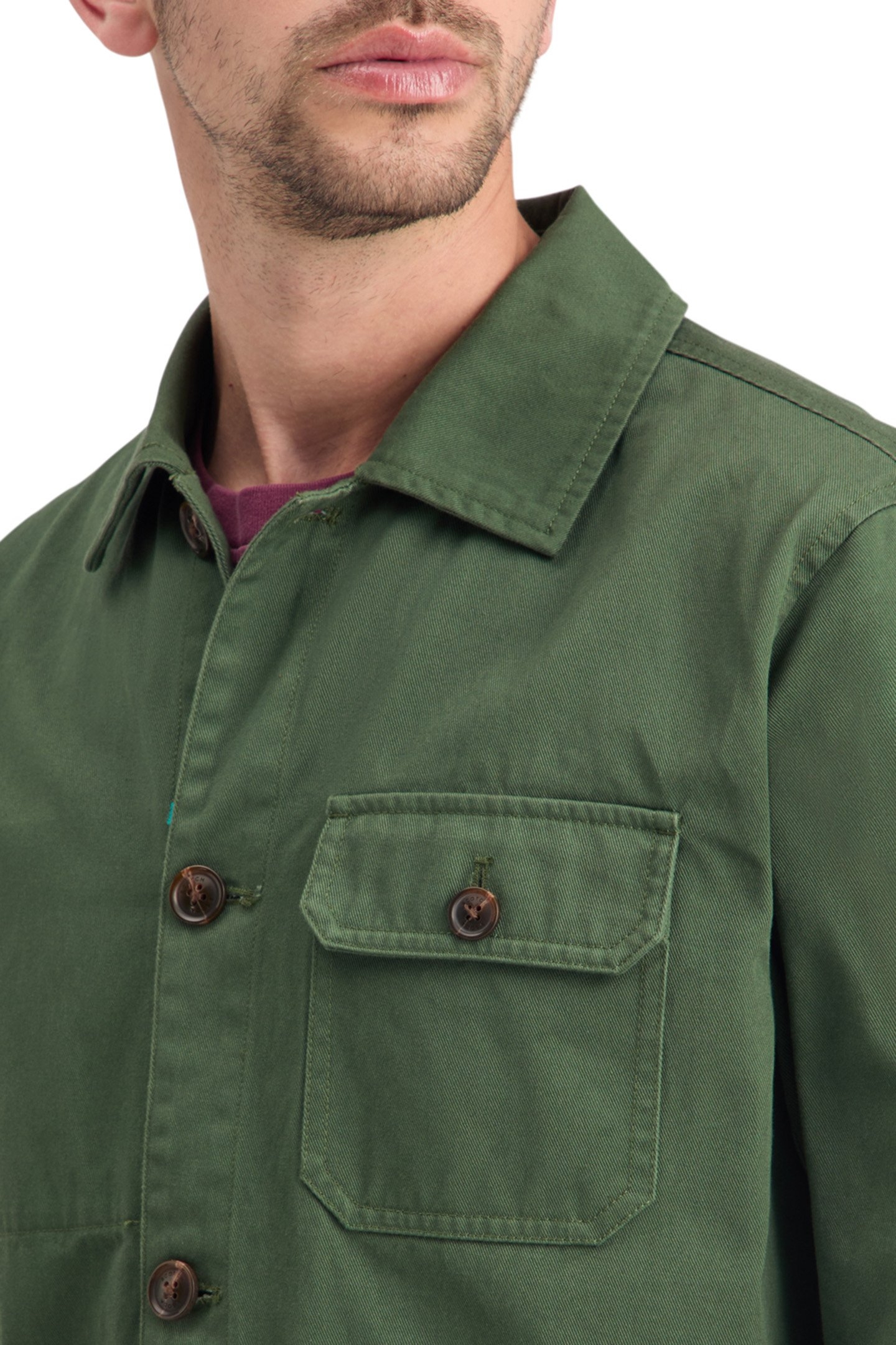 HEAVY TWILL WORKER JACKET PINE GREEN 7