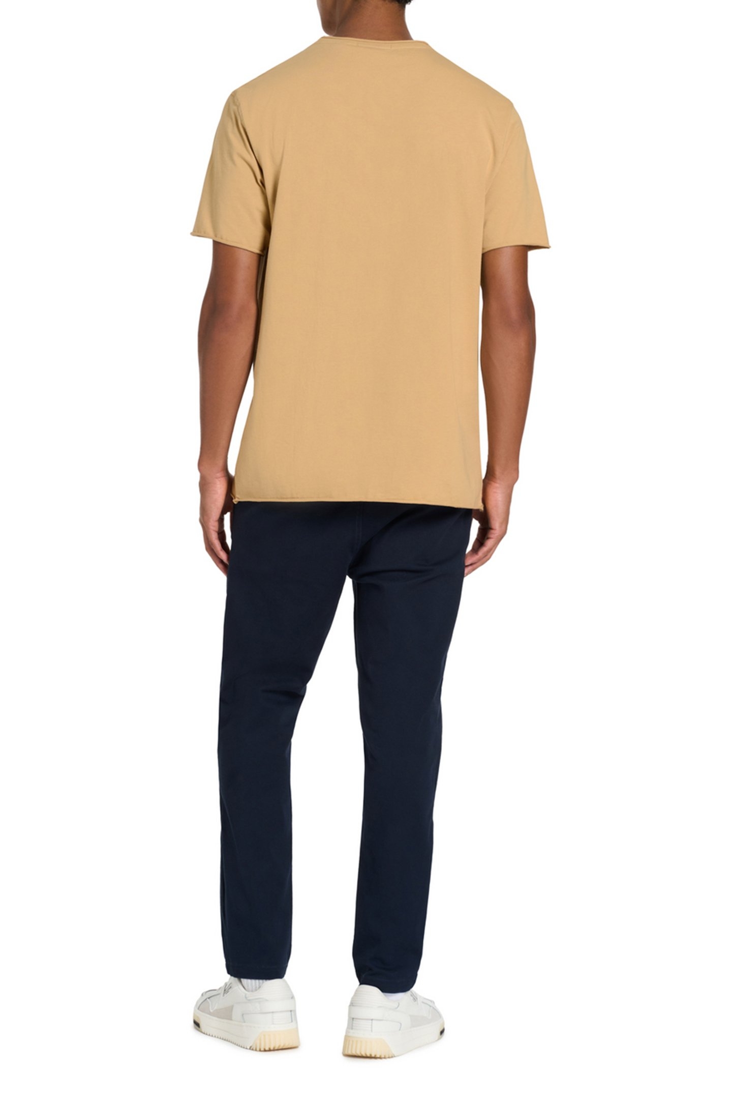 SS ROLL NECK TEE LT PASTEL BROWN 2