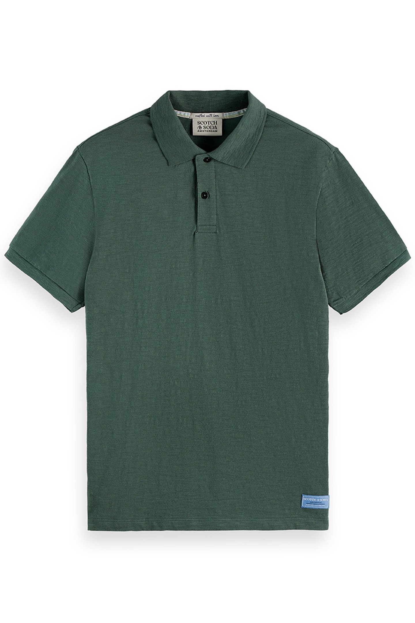 SS PANEL WASHED SLUB POLO KHAKI GREEN 1