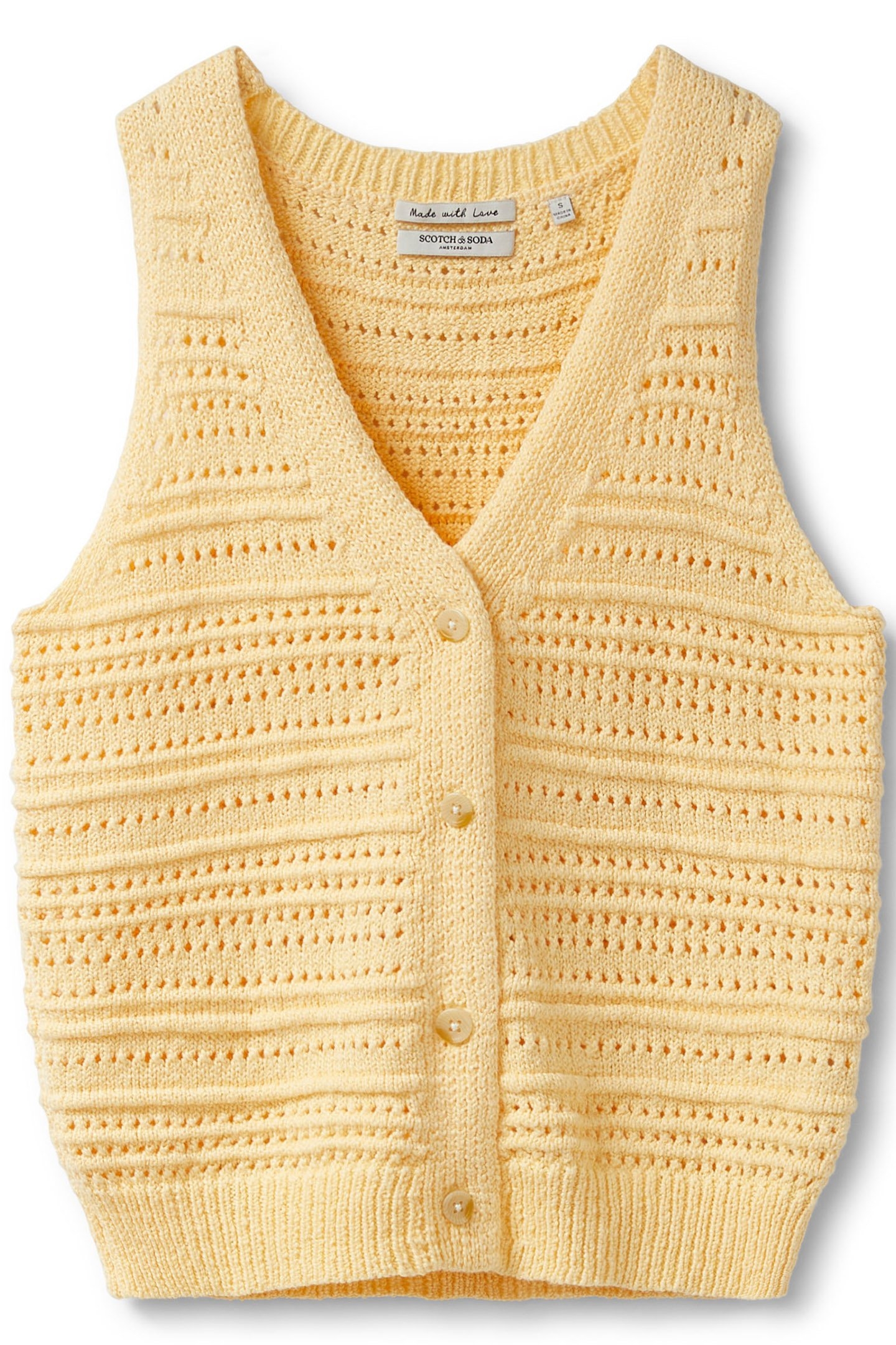 OPEN KNIT VEST GOLDEN HAZE 3