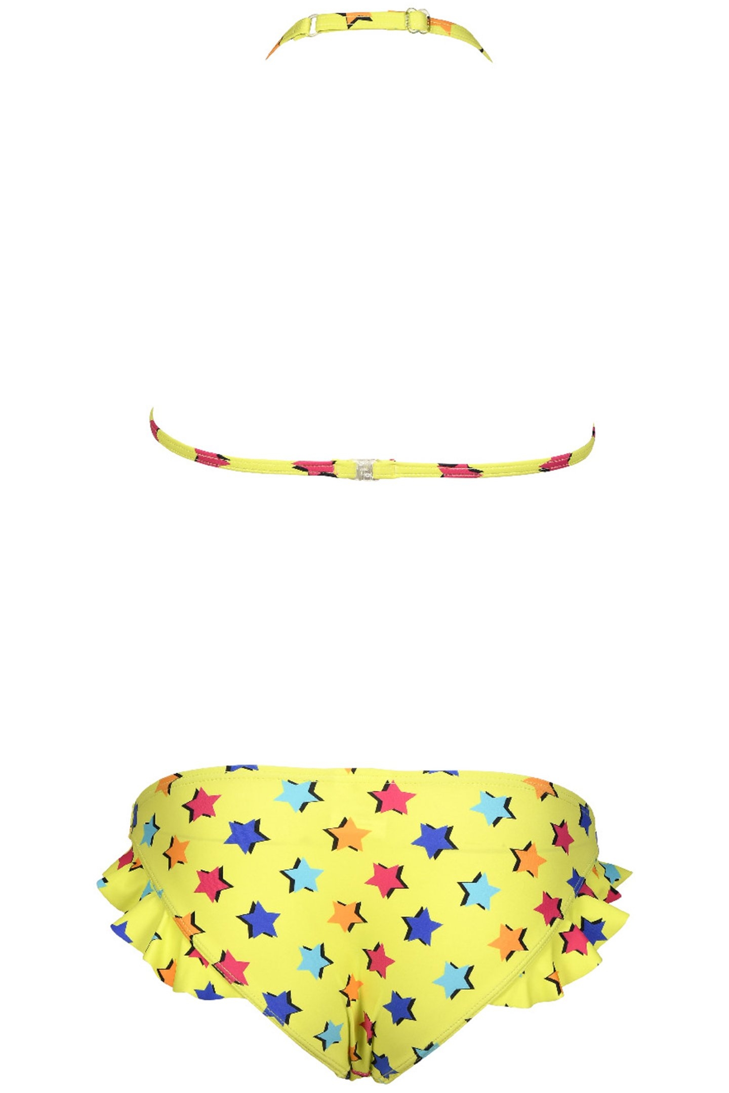 GIRLS' BIKINI TRIANGLE ALLOVER SOFT GREEN MULTI 5