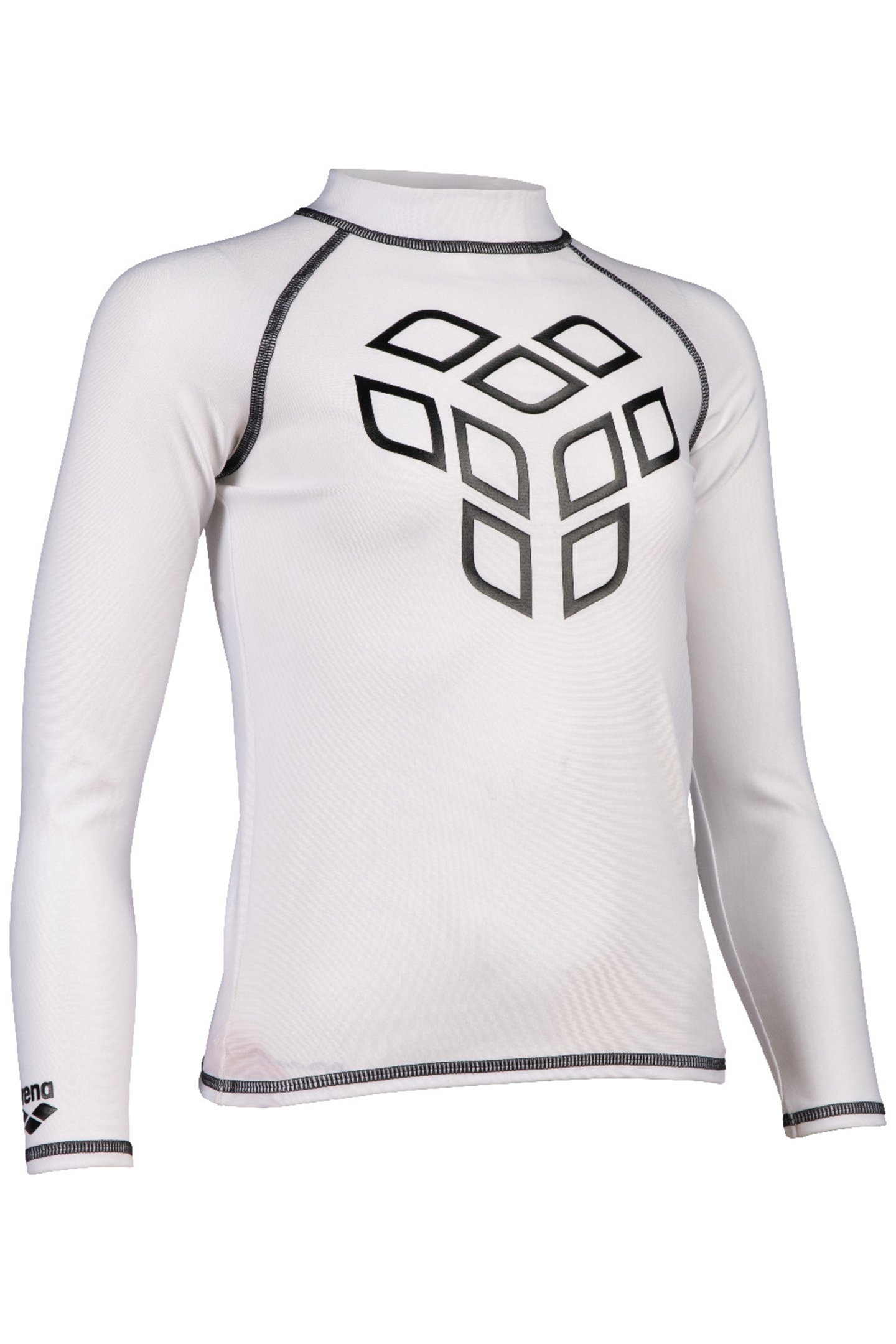 UNISEX JR ARENA RASH VEST L/S GRAPHIC WHITE-BLACK 7