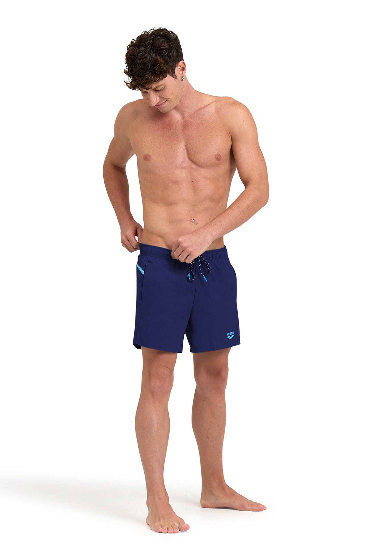MEN'S ARENA PRO_FILE BEACH SHORT NAVY-TURQUOISE 3