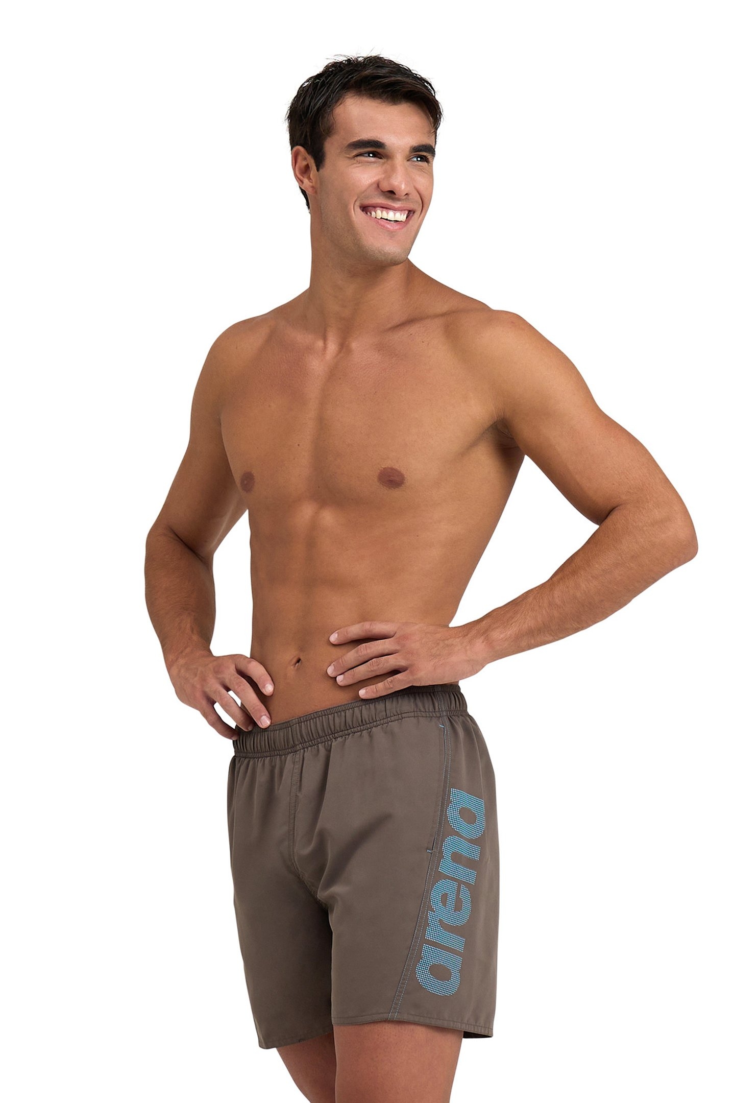 FUNDAMENTALS ARENA LOGO BOXER R DARK OLIVE-TURQUOISE 1
