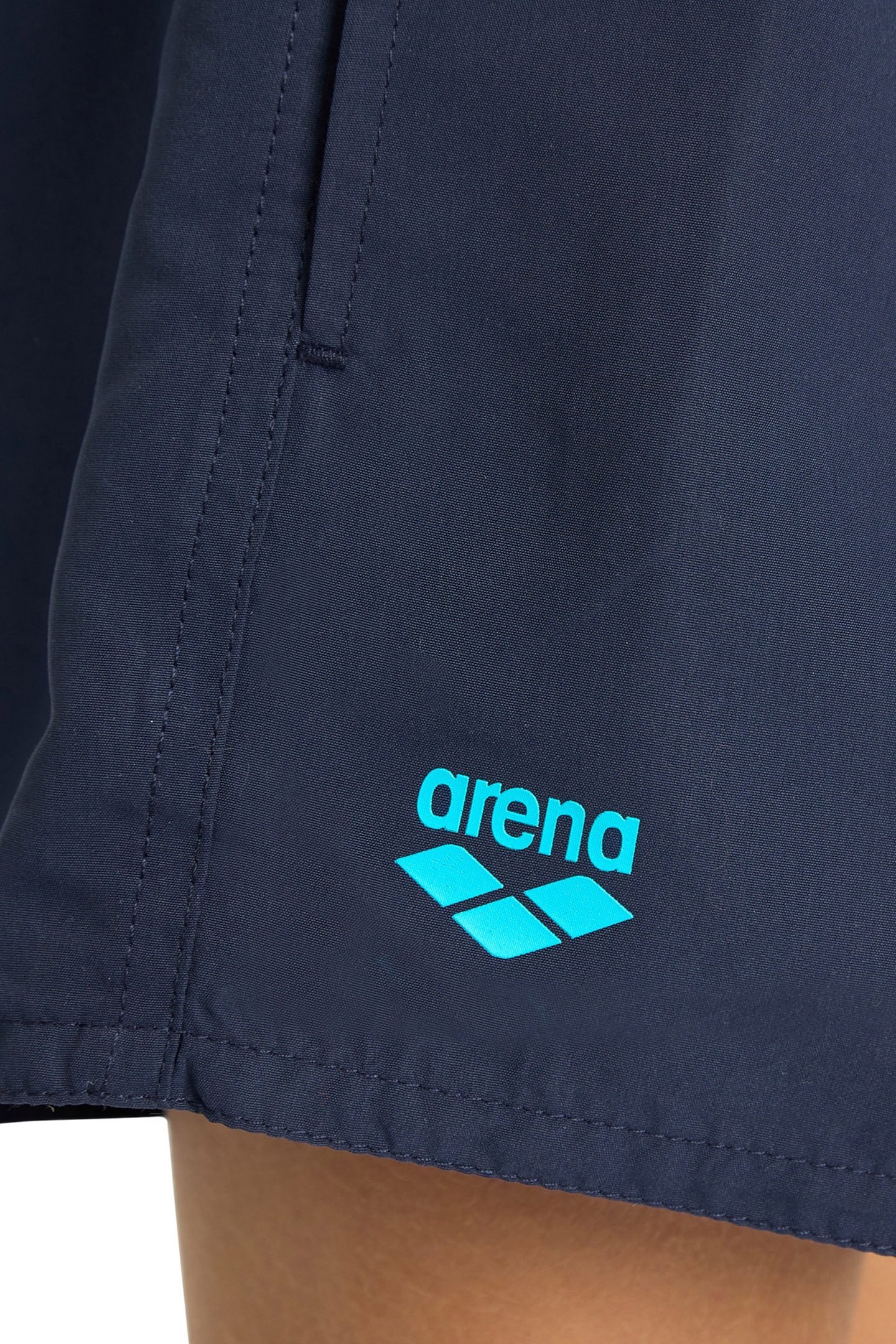 BOYS' BEACH SHORT LOGO R NAVY-TURQUOISE 4