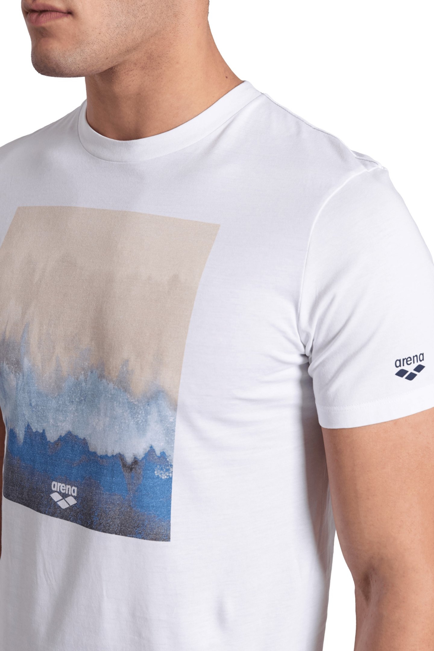 MEN'S T-SHIRT SOLID COTTON WHITE-BEACH 4