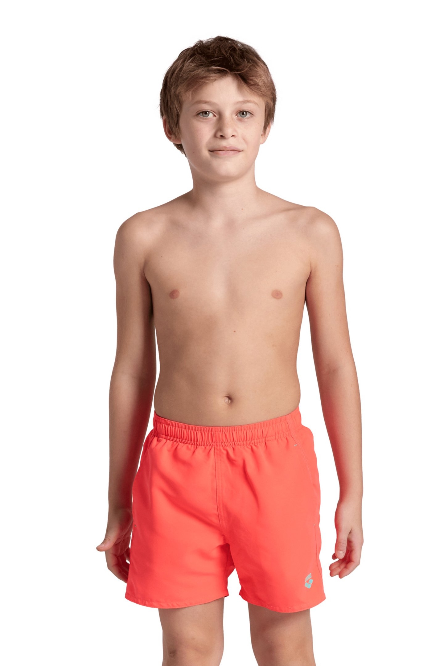 BOYS' BEACH BOXER SOLID R FLUO RED-WATER 1