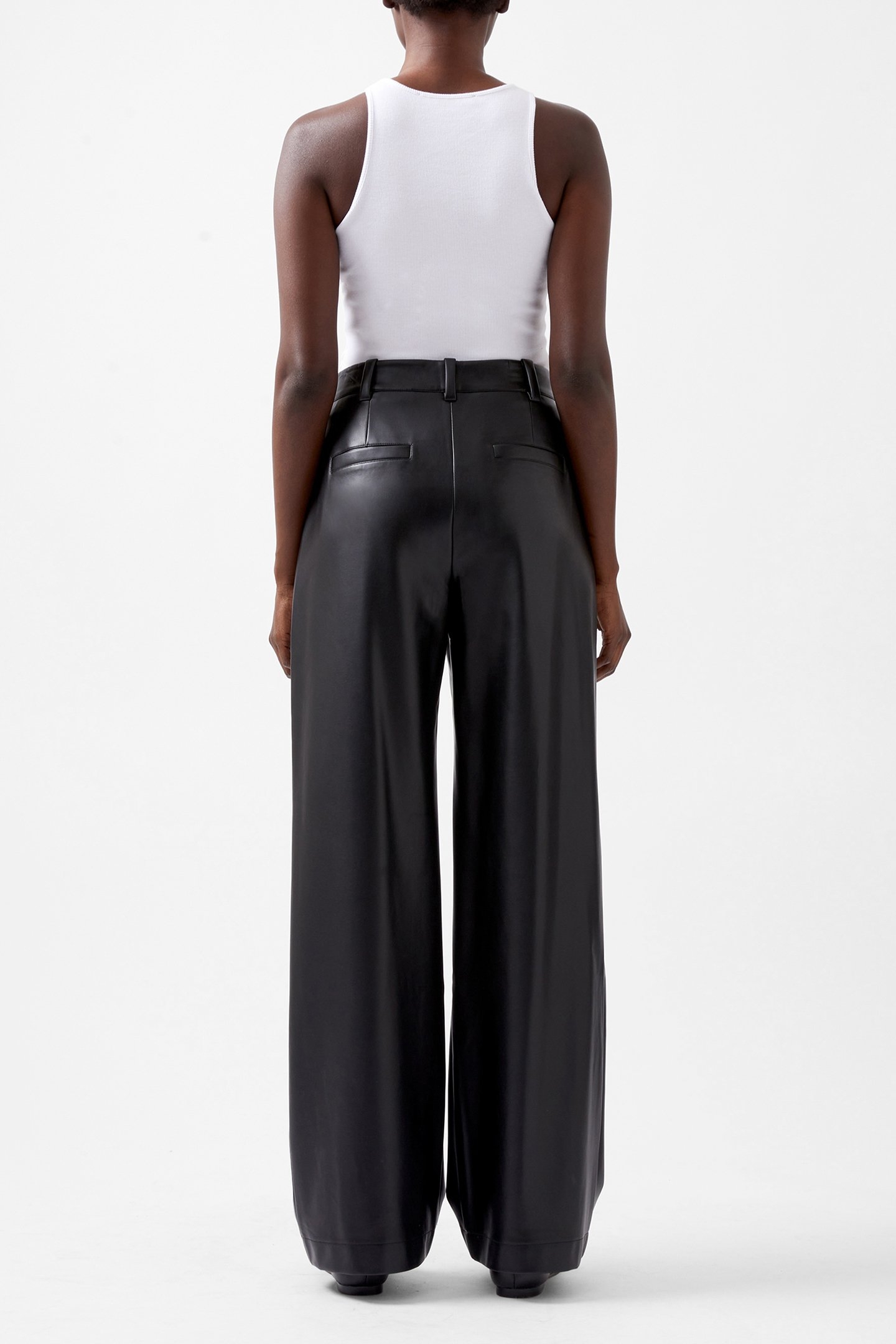 CROLENDA PU WIDE LEG TROUSERS BLACKOUT 2