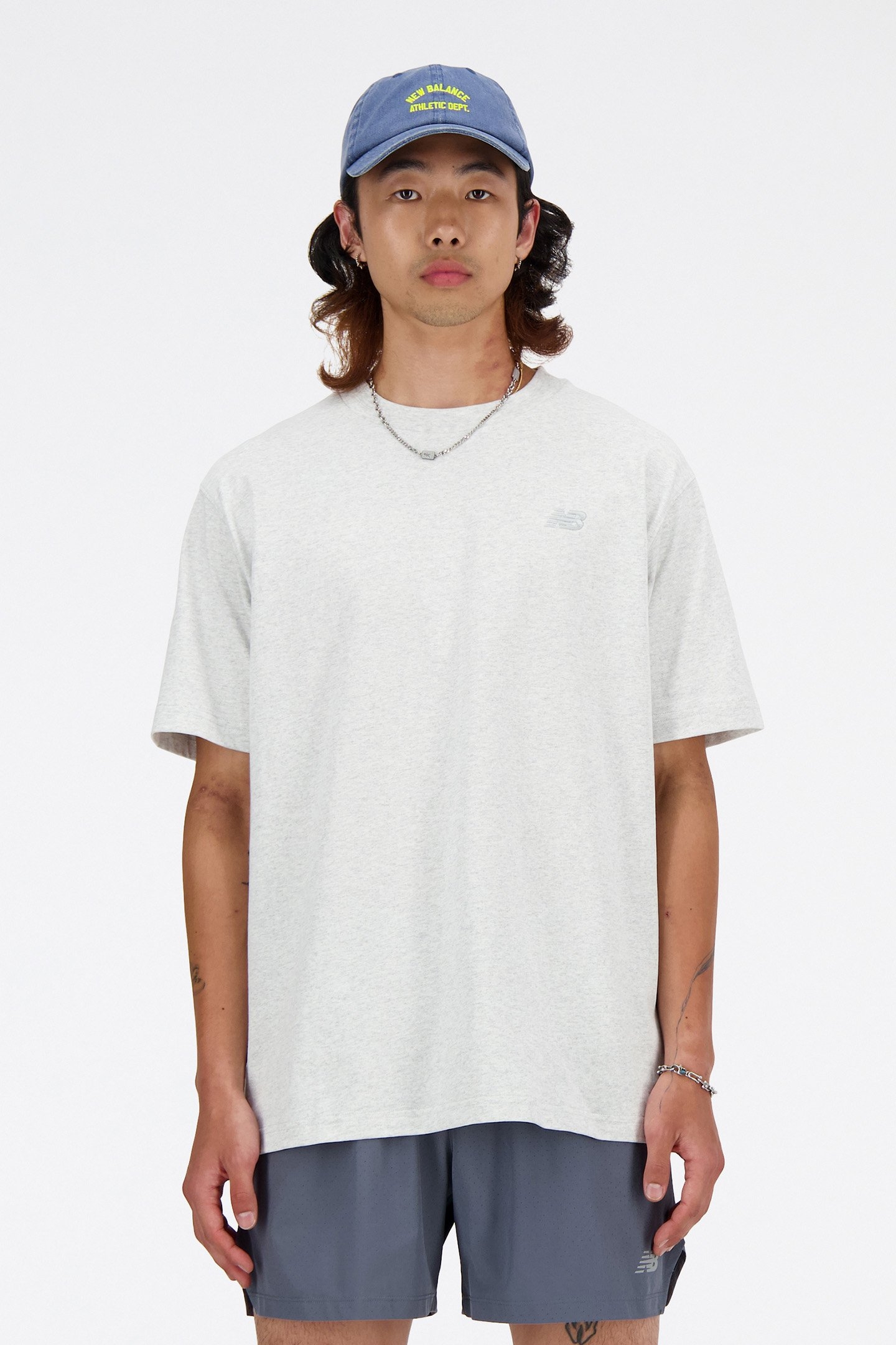 ATHLETICS COTTON T-SHIRT IN GREY 1