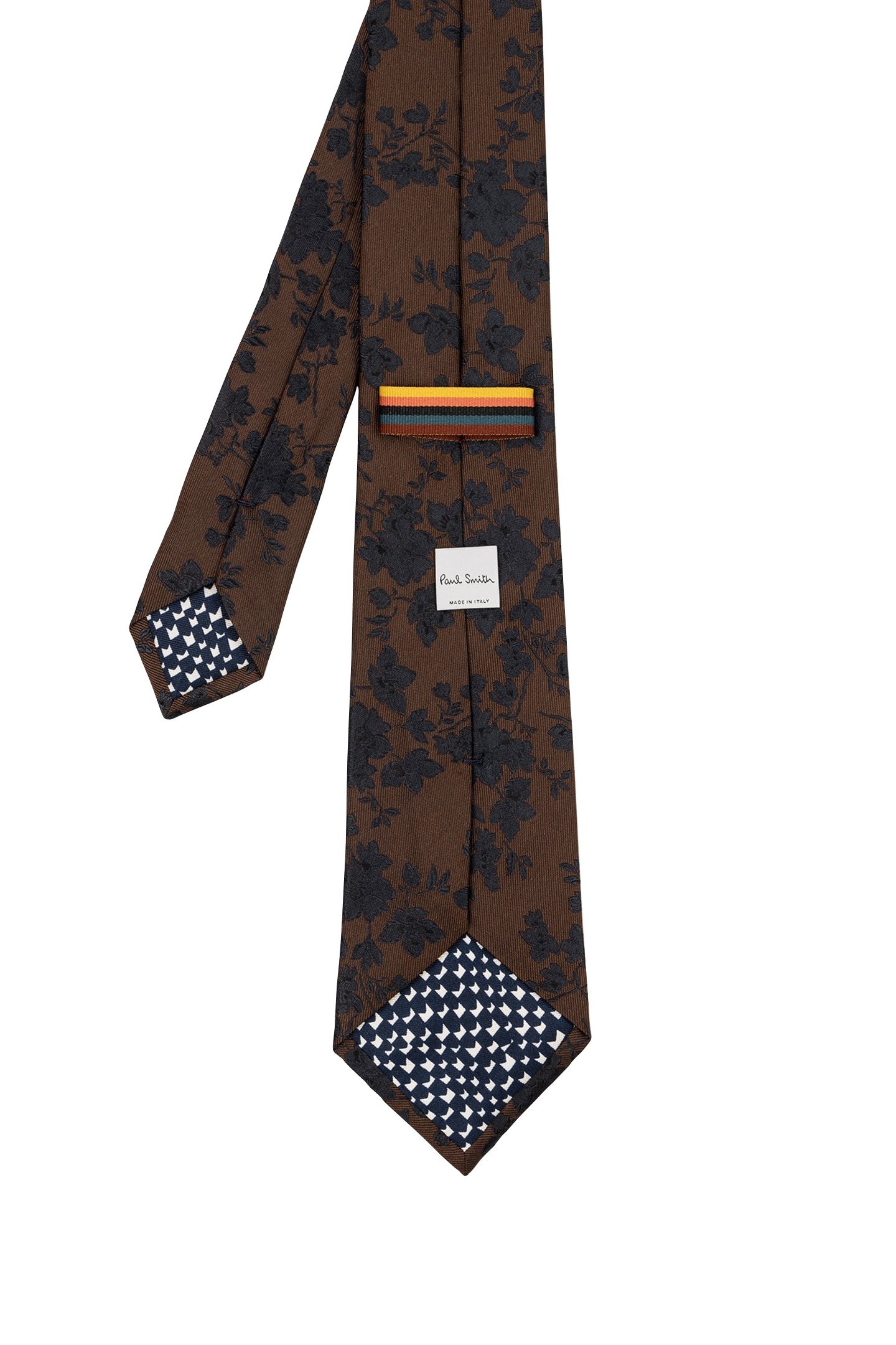 MEN TIE FLORAL BROWN 2