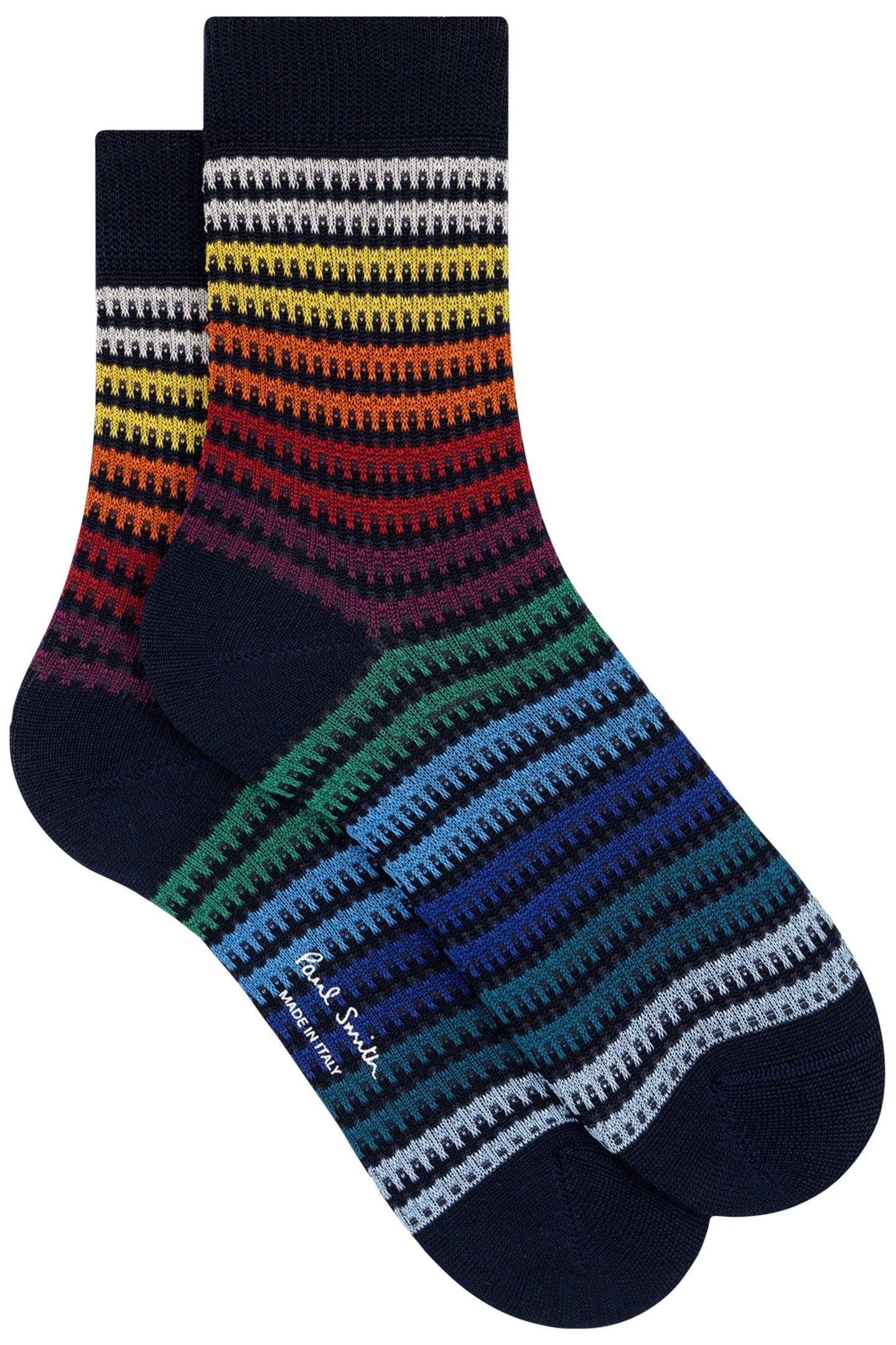 SOCK CARLA STRIPE NAVY 1