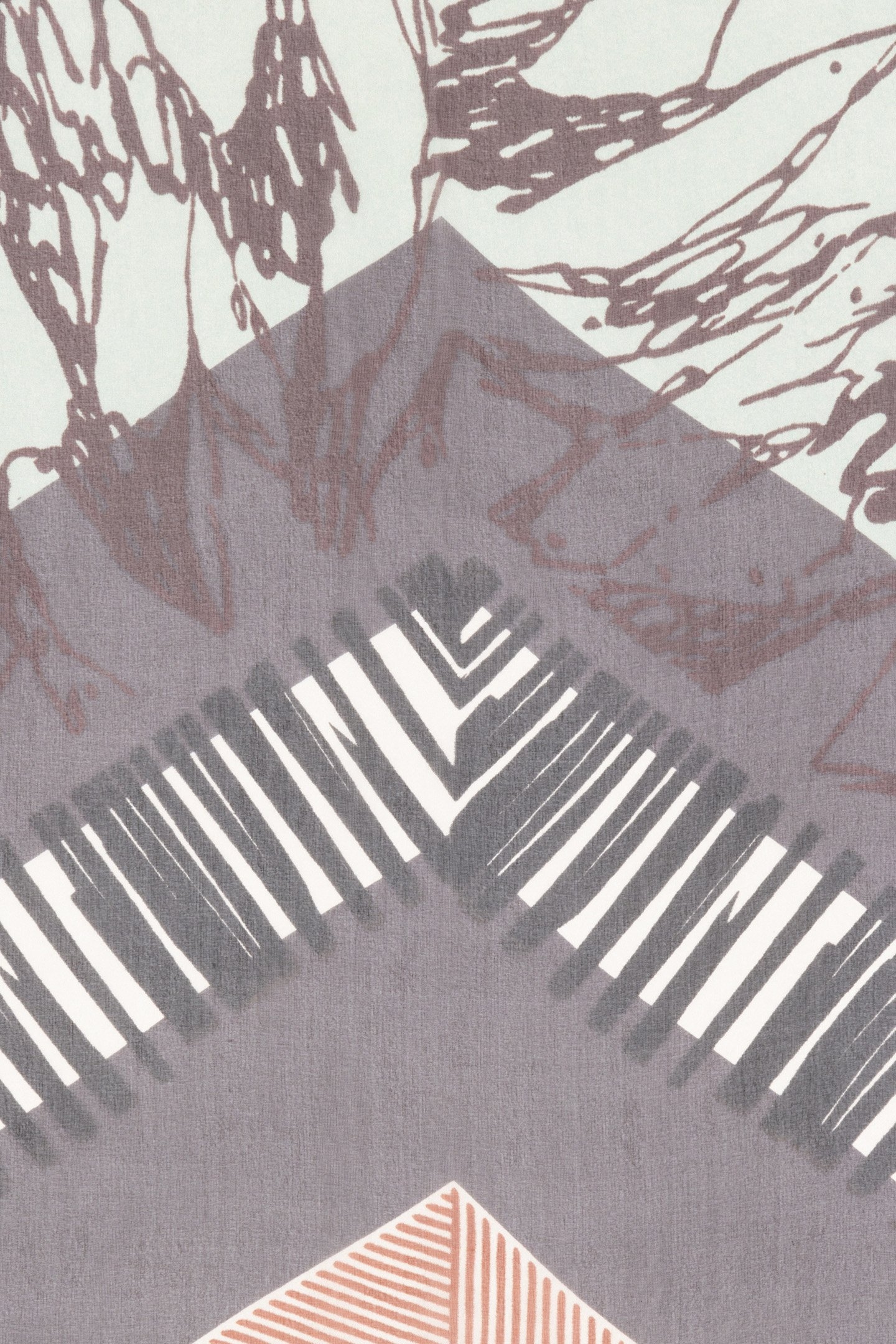 WOMEN SCARF ASSEMBLED STRP EMERALD GREEN 3