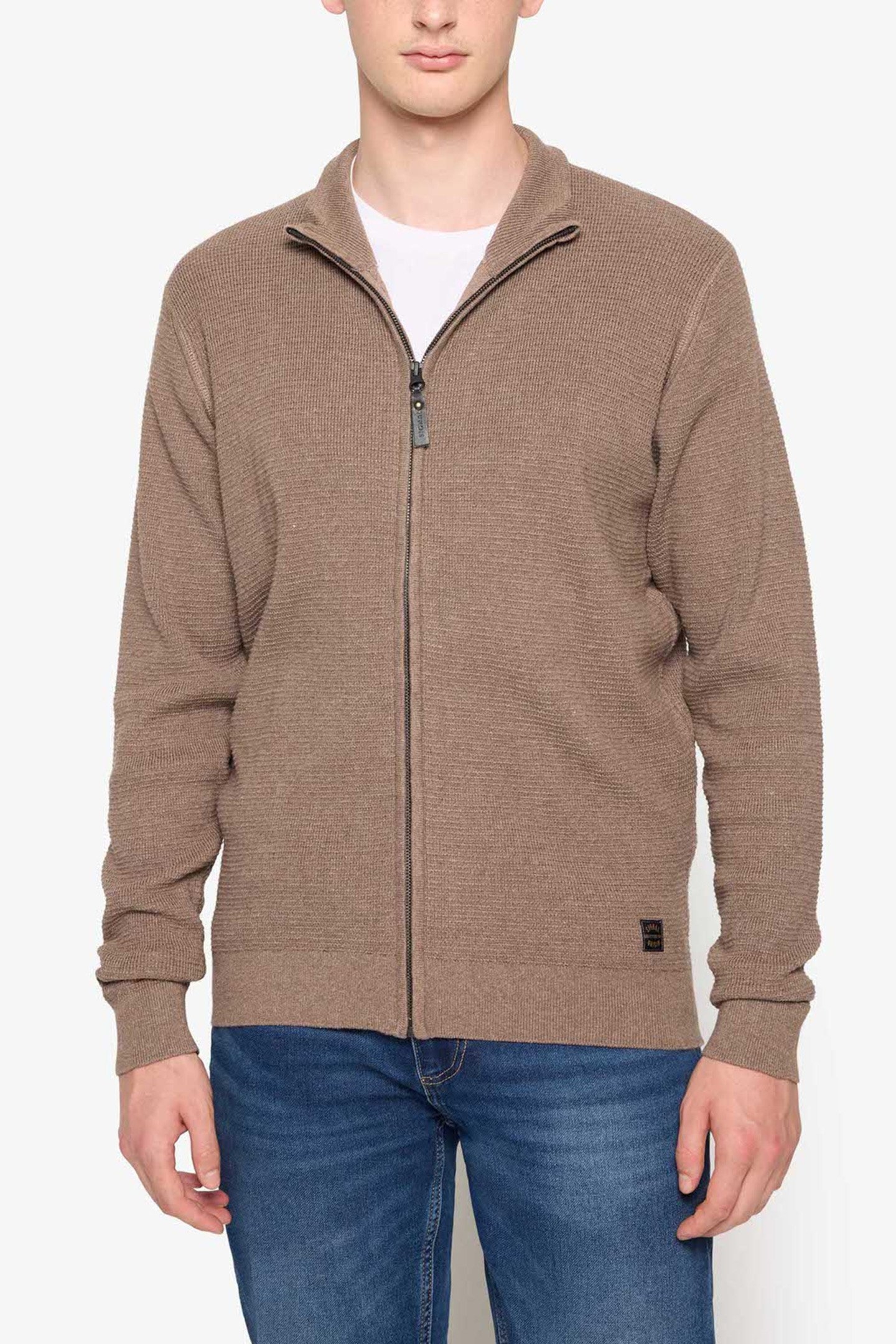 CONNORSI STRUCTURE CARDIGAN+ OAK MELANGE 1