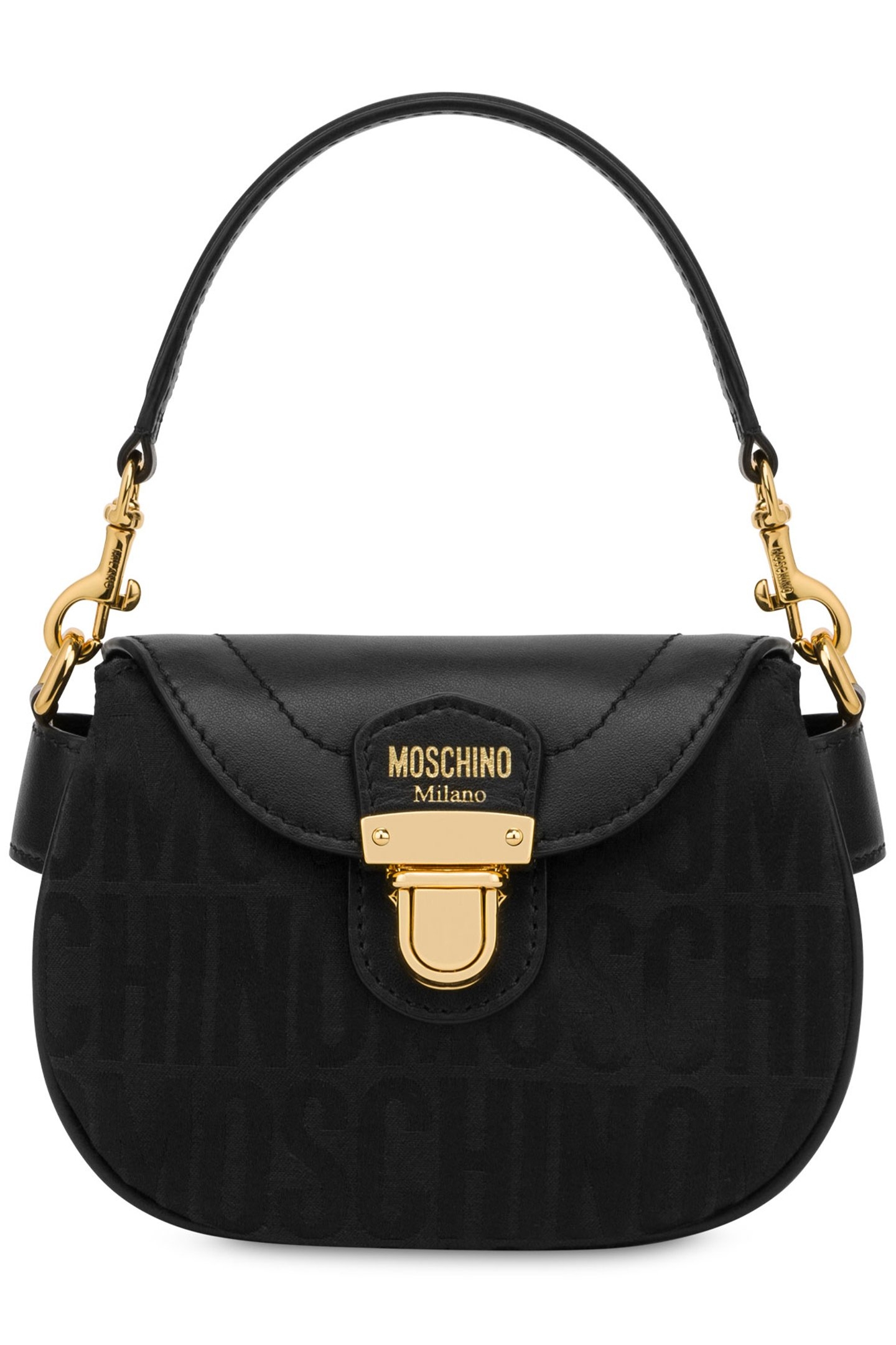 ALLOVER LOGO SMALL HANDBAG BLACK 1