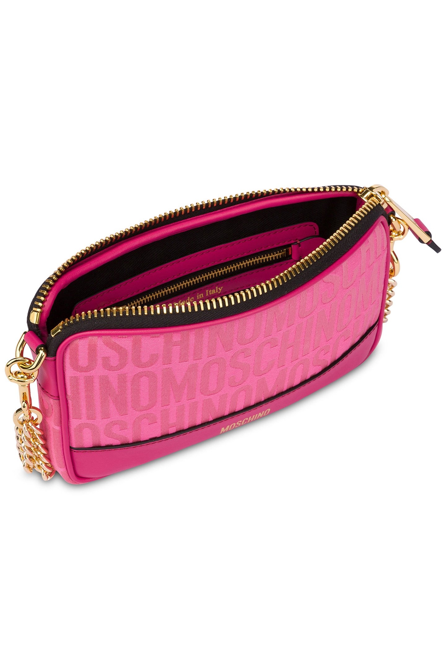 ALLOVER LOGO SMALL SHOULDER BAG PINK 3