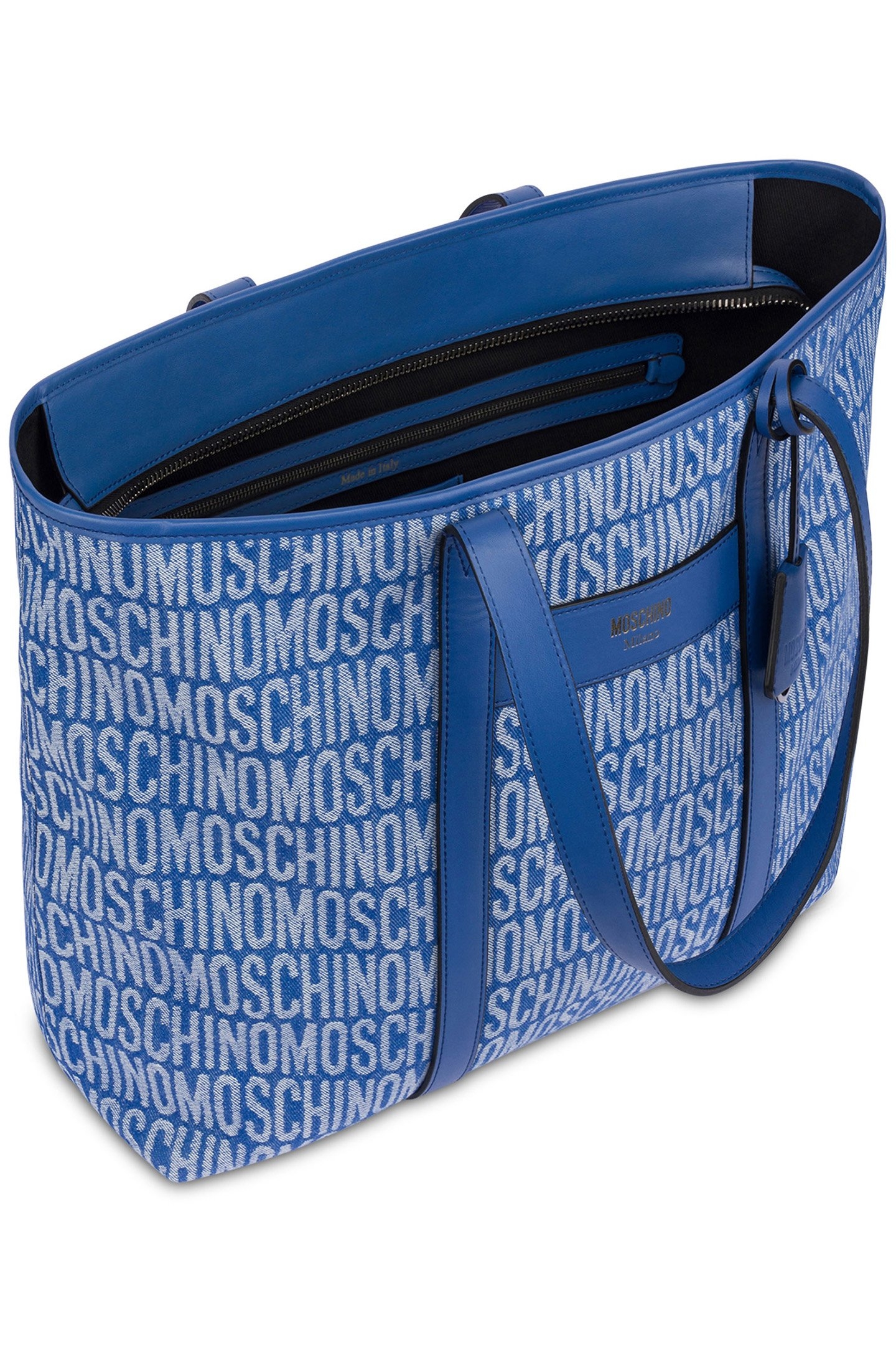 ALLOVER LOGO DENIM SHOPPER BLUE 3