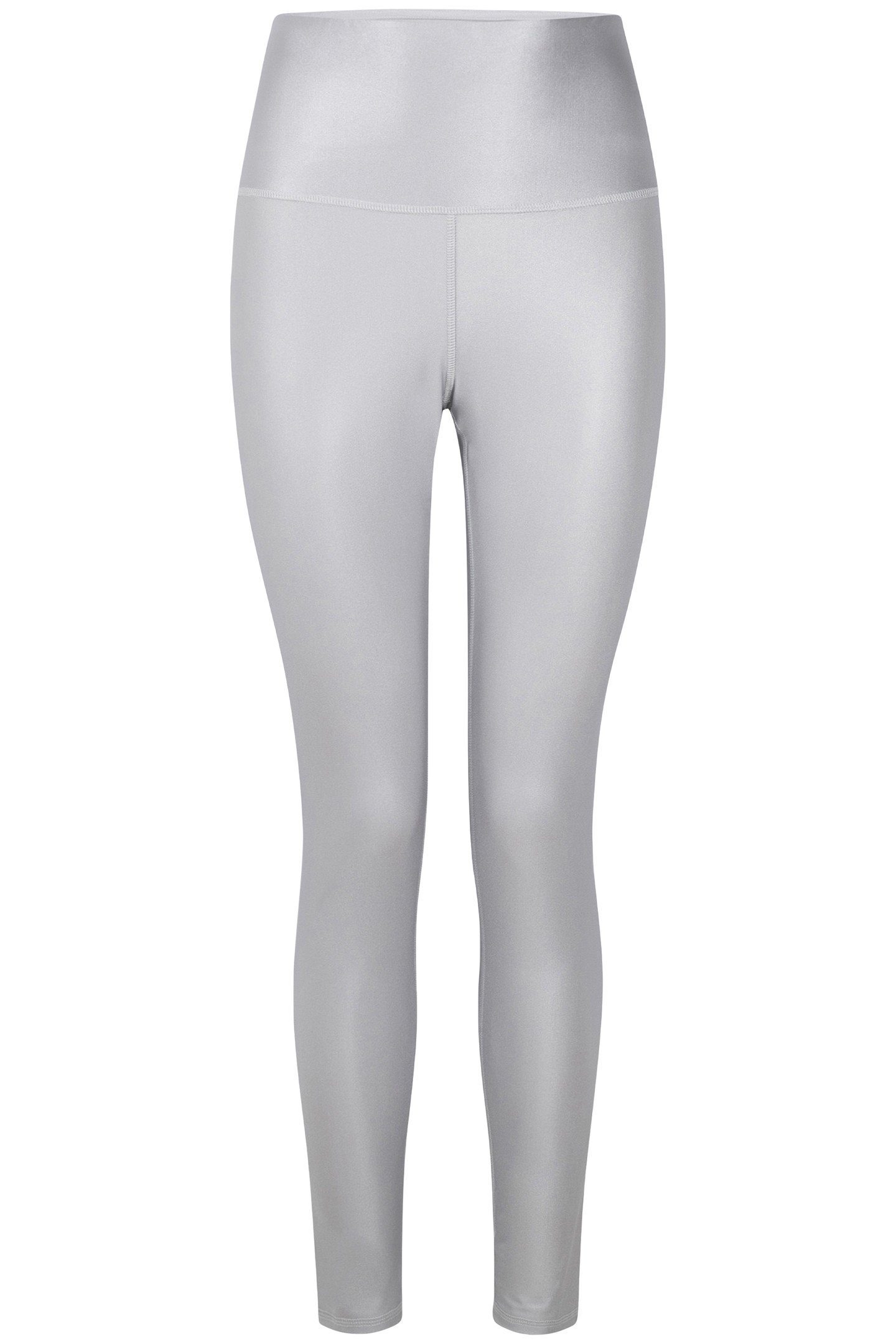 METALLIC YOGA LEGGINGS SILVER 4