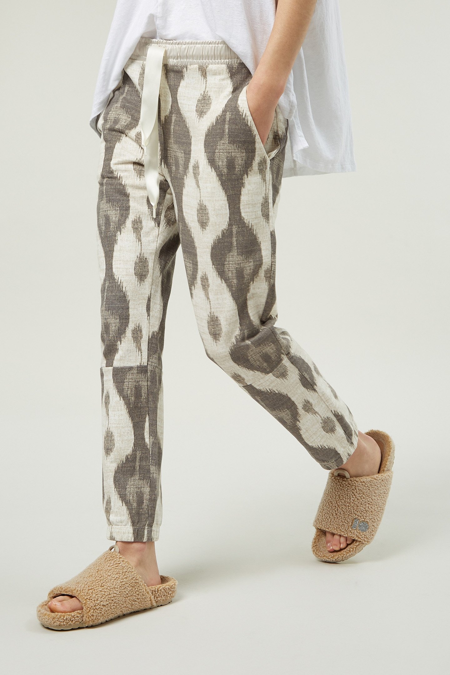CROPPED JOGGER IKAT ECRU 1