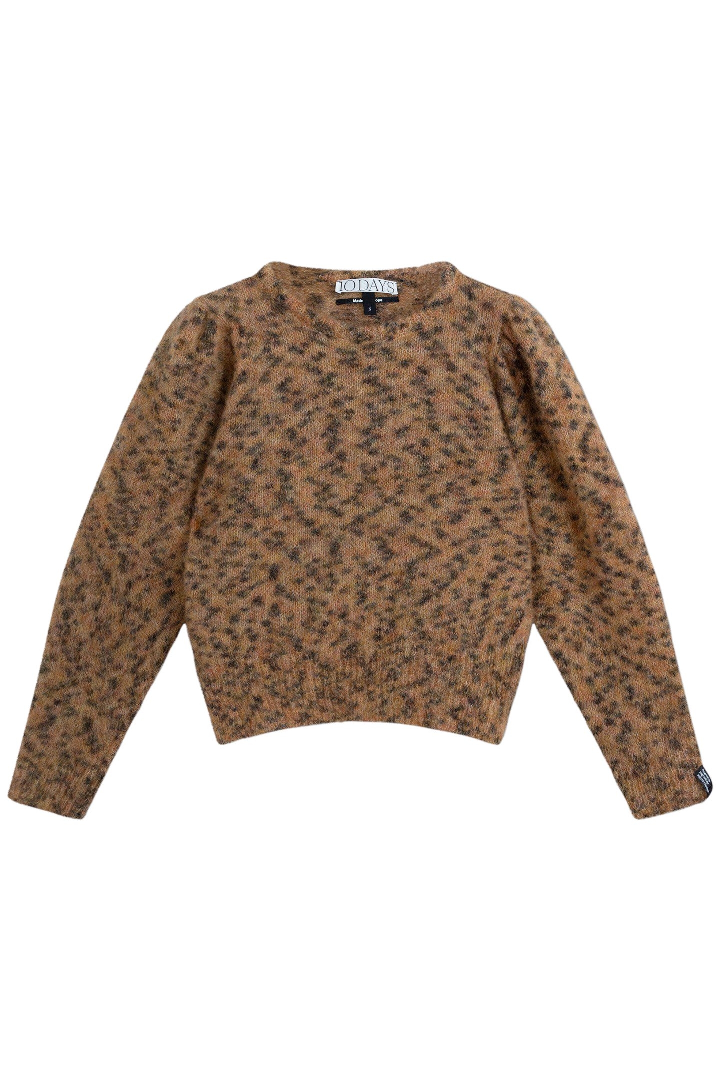 PUFFED SWEATER KNIT LEOPARD SADDLE BROWN 4