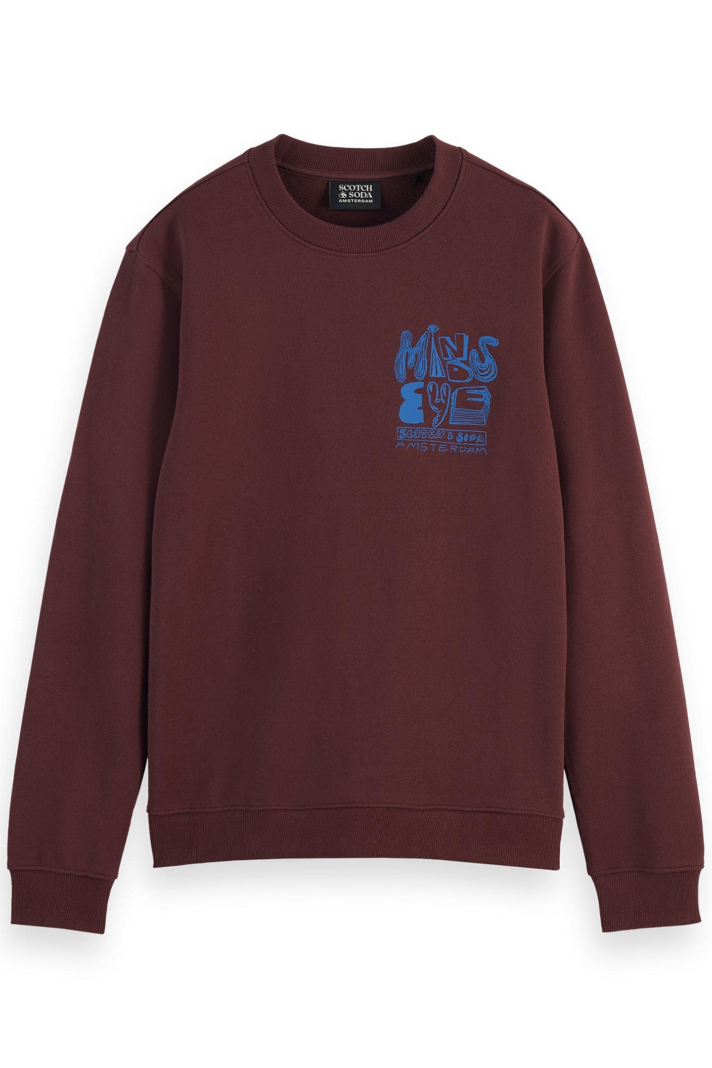 LEFT CHEST ARTWORK SWEATSHIRT RICH MAHOGANY 1