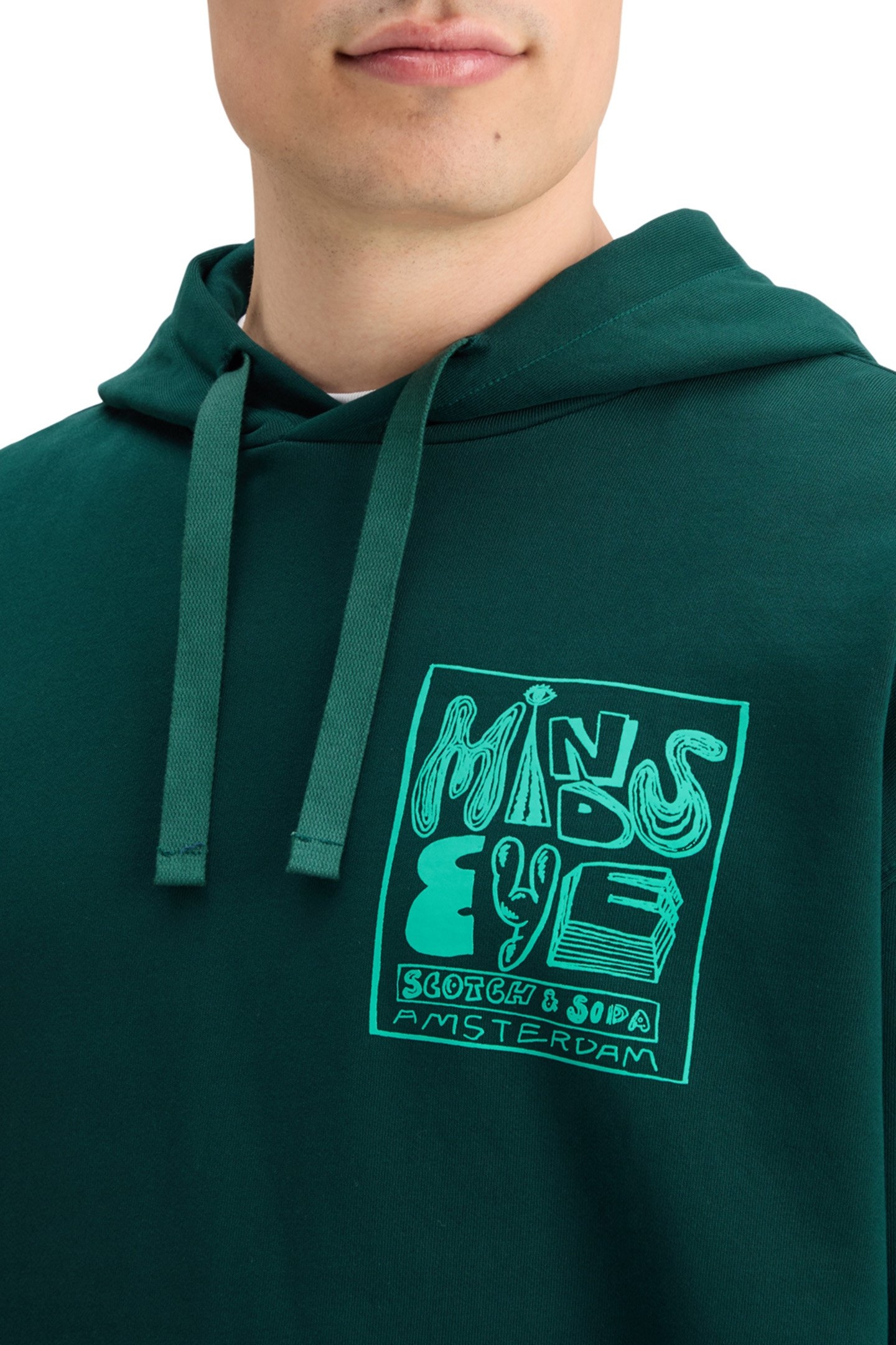 LOOSE FIT ARTWORK HOODIE CYPRESS GREEN 8