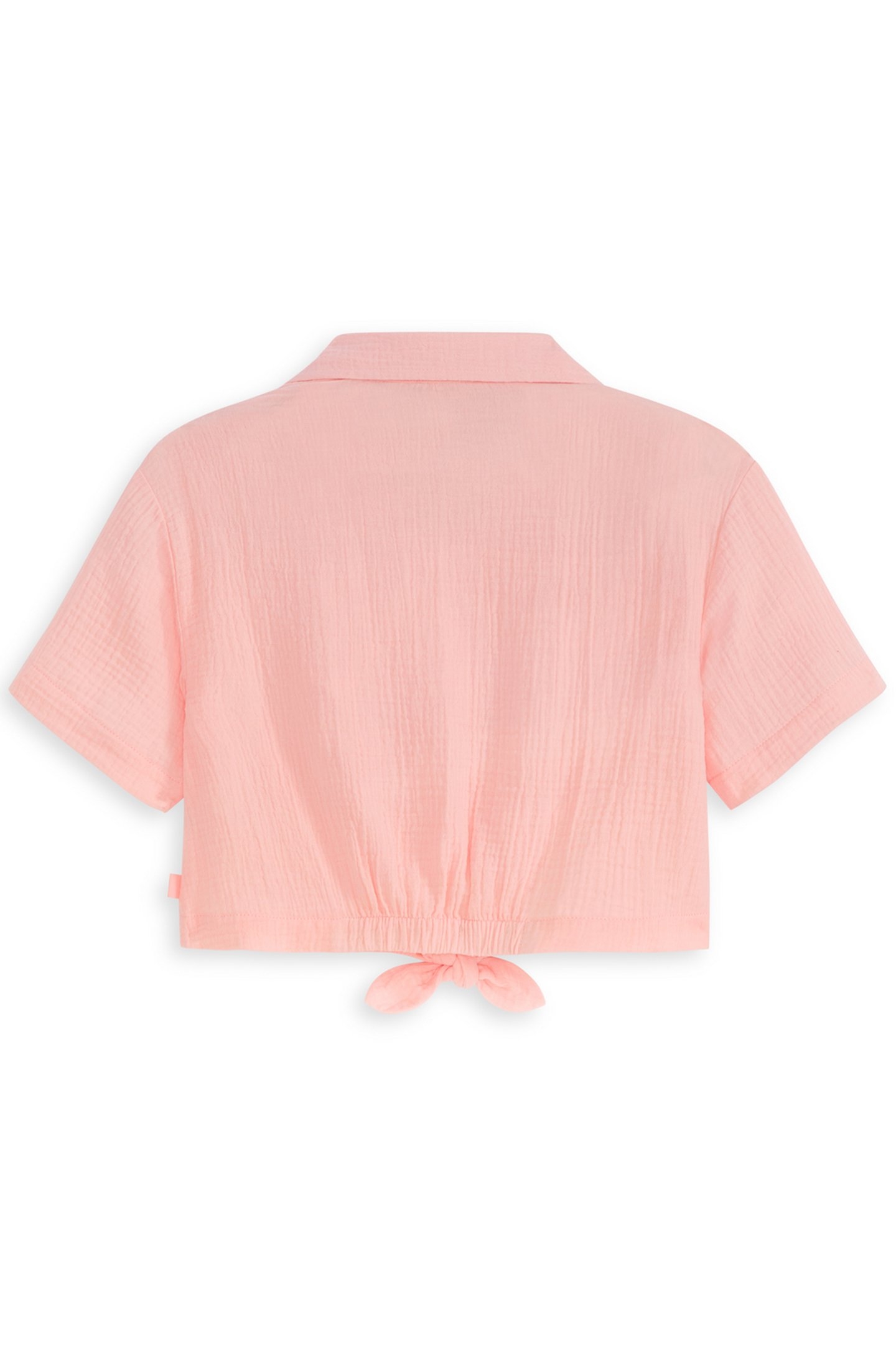 GIRLS S&S GIRLS FLOWY KNOTTED SS SHIRT LT PASTEL PINK 2