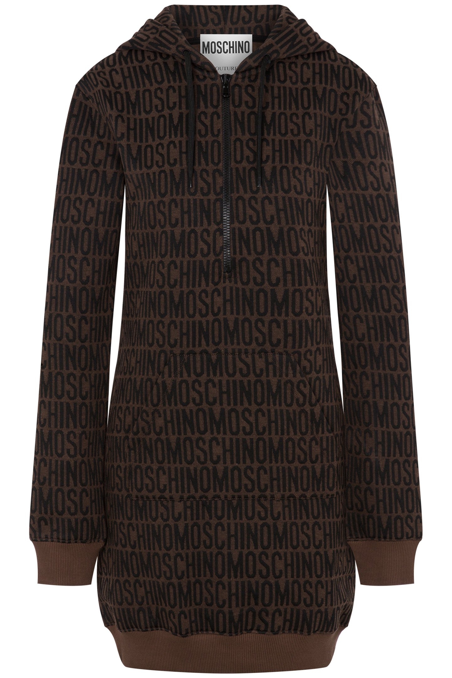 ALLOVER LOGO SWEAT DRESS BROWN 3