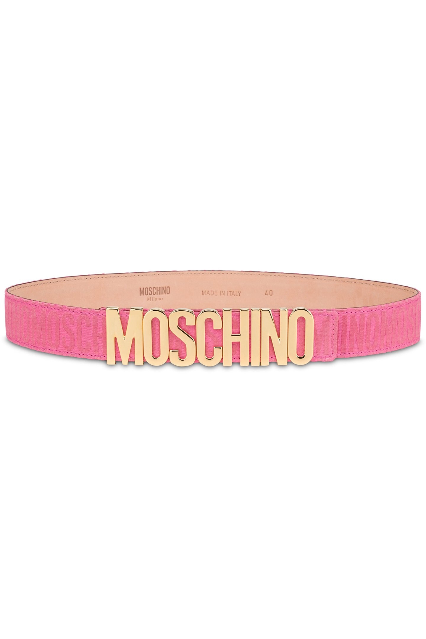 ALLOVER LOGO NYLON BELT PINK 2