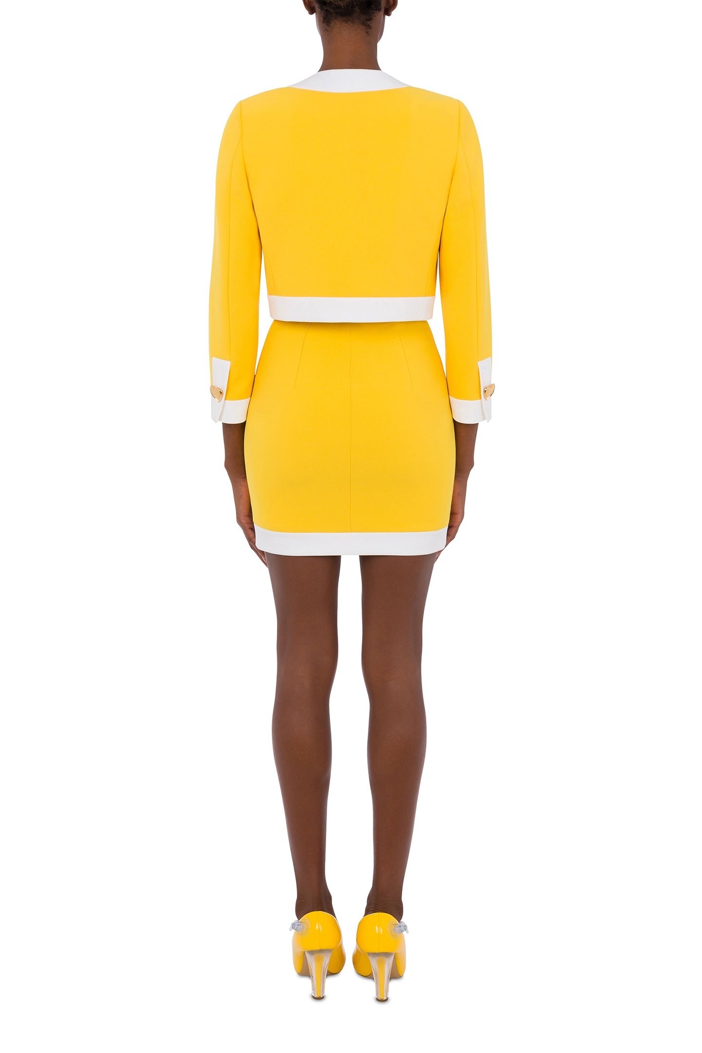 HEART BUTTONS CRÊPE JACKET YELLOW 2