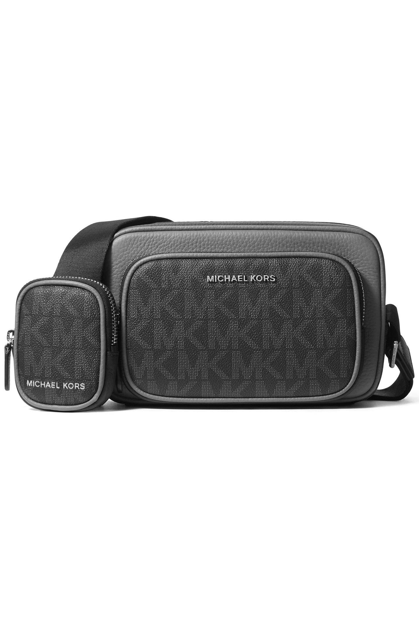 CAMERA BAG WITH POUCH IN BLACK LOGO PRINT 1