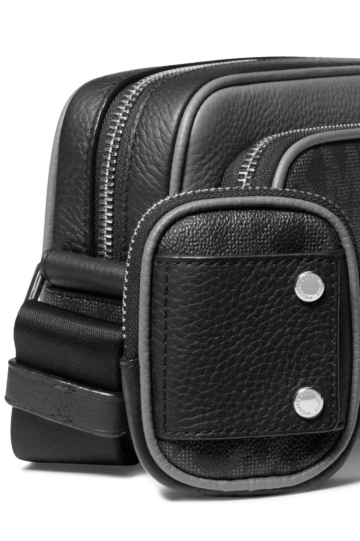 CAMERA BAG WITH POUCH IN BLACK LOGO PRINT 4