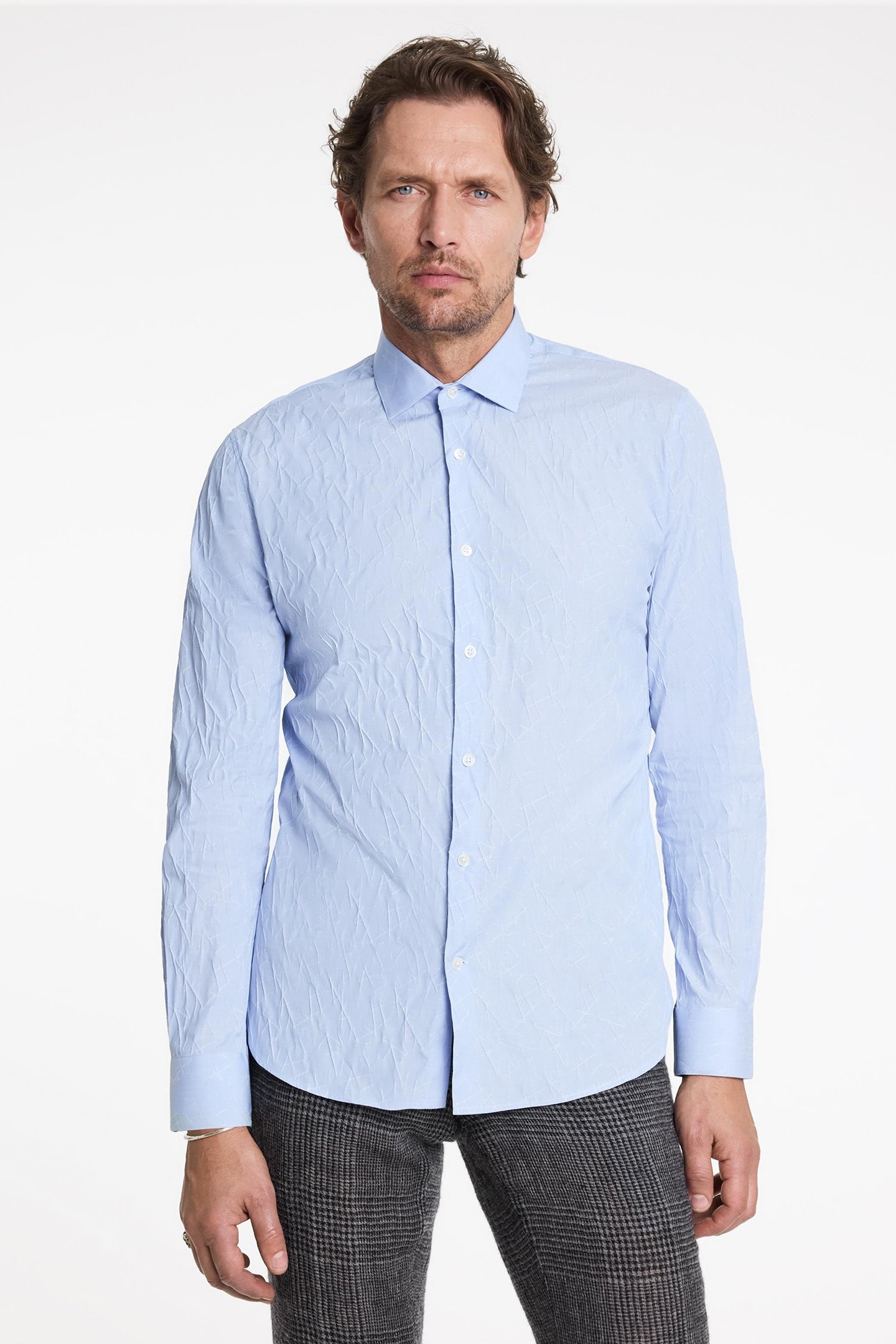 SLIM FIT STELLA COLLAR COLLECTION DRESS SHIRT RIVER BLUE 1
