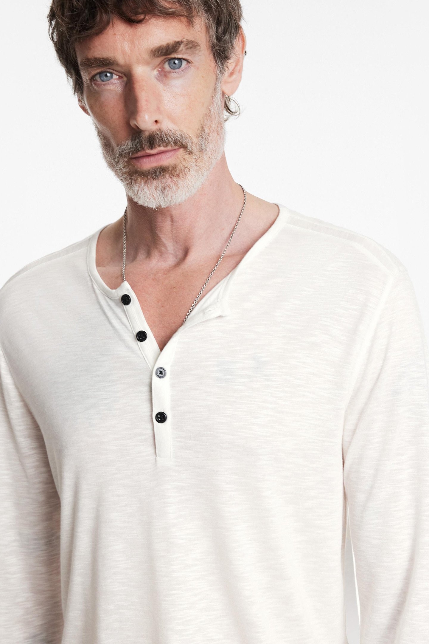 DANVILLE REGULAR FIT LS HENLEY SALT 3