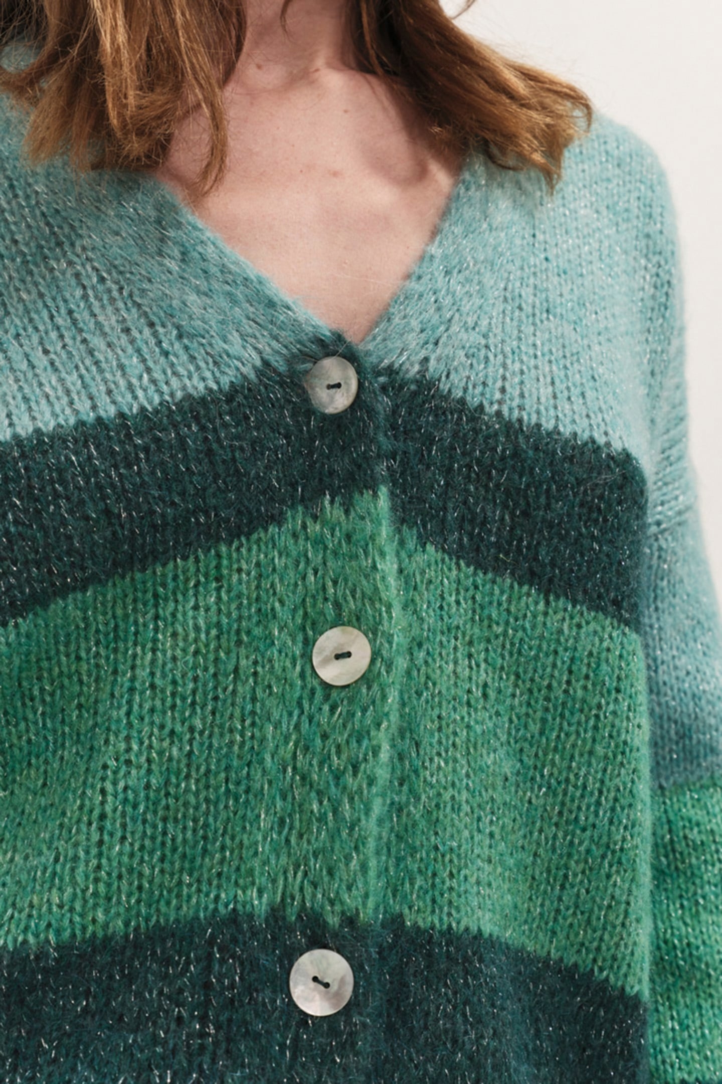 TABAR - SYCAMORE CARDIGAN, LUREX KNIT, STRIPE PATTERN 5