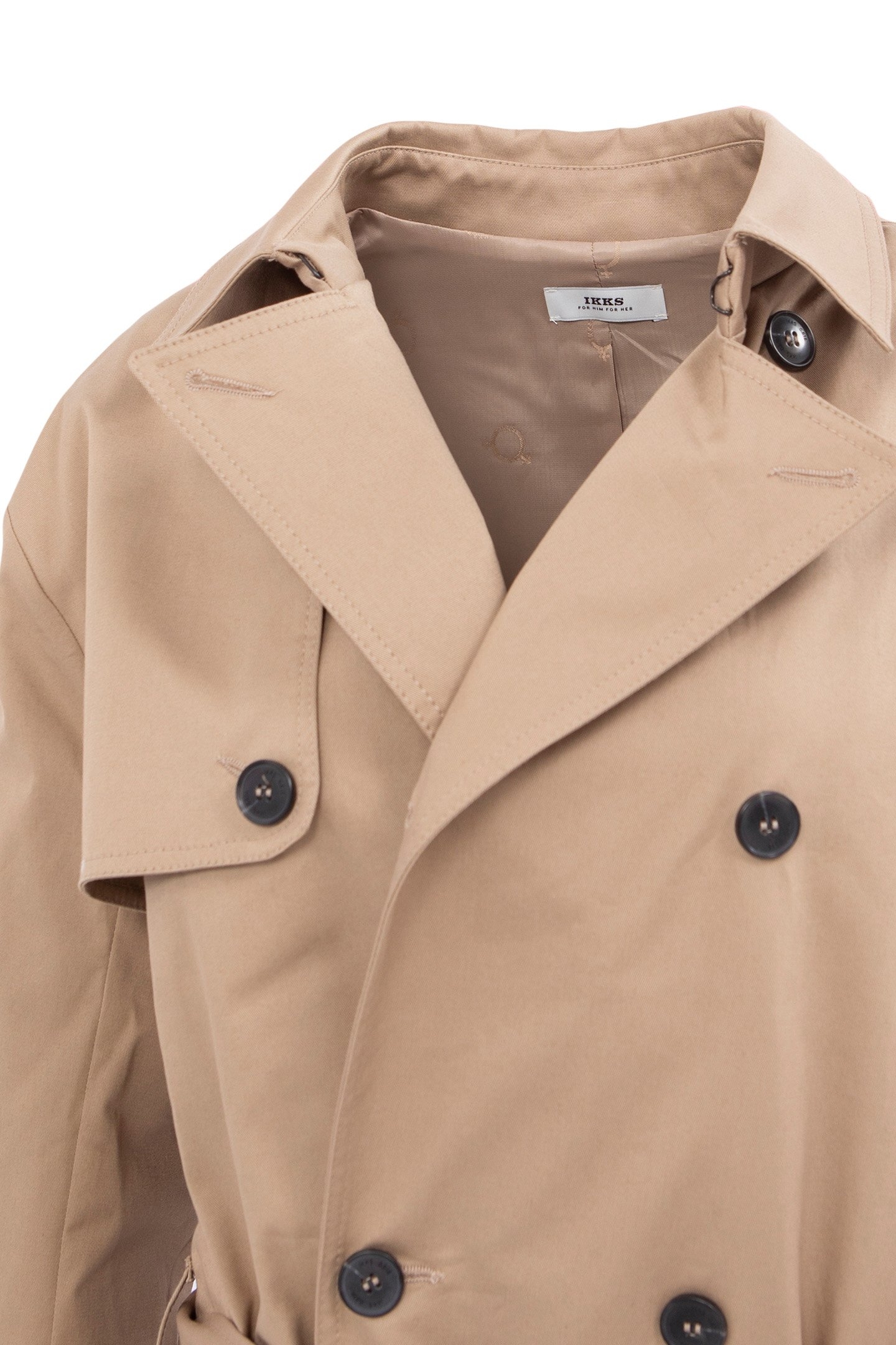 UNISEX BEIGE GENDER FREE TRENCH COAT 4
