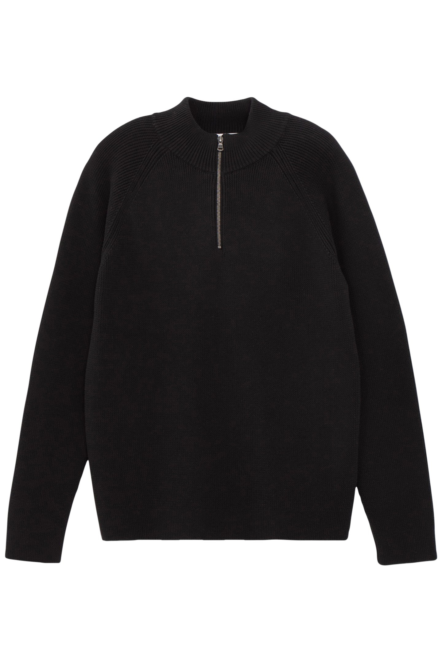 BLACK TRUCKER-NECK KNIT SWEATER 4